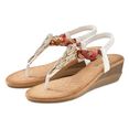 lascana sandaaltjes met strassteentjes en elastische riem wit