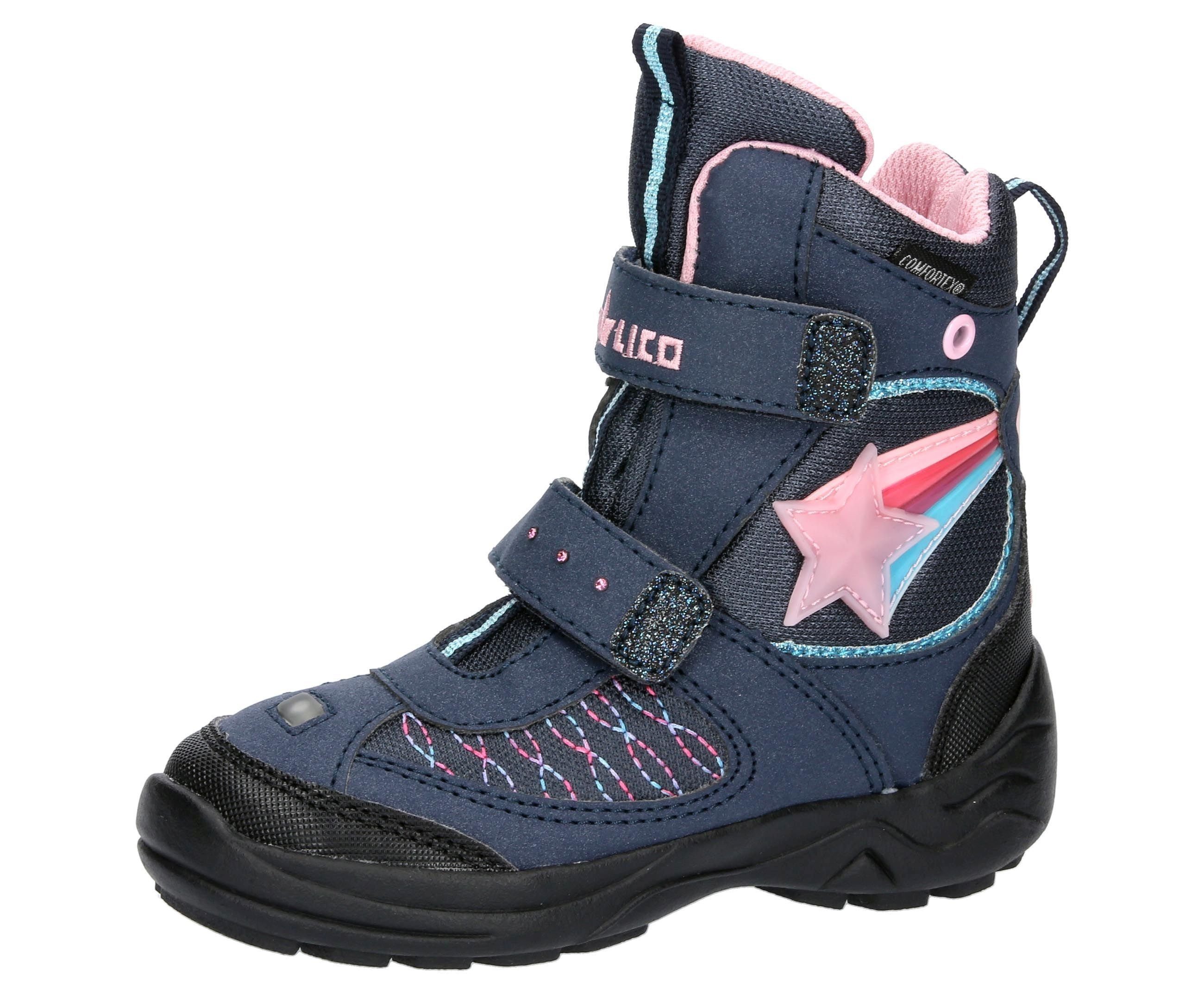 Lico Winterlaarzen Snowboot Maline V Blinky meisjes schoenen maat 28 blauw