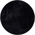 paco home vloerkleed soft 380 heerlijk zacht vloerkleed - bijzonder zacht, unikleuren, ideaal in de woonkamer  slaapkamer zwart