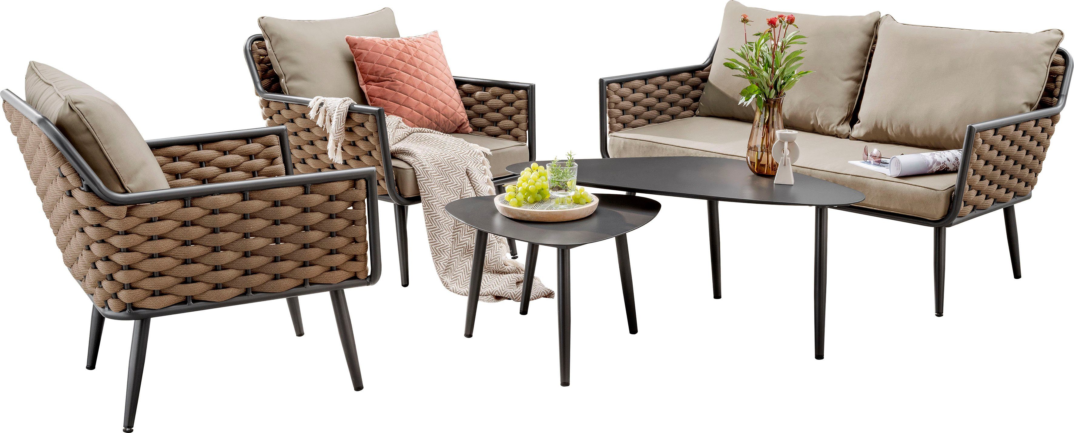 Destiny Tuinset Ravenna Aluminium, Olefin-touw (set, 12-delig)