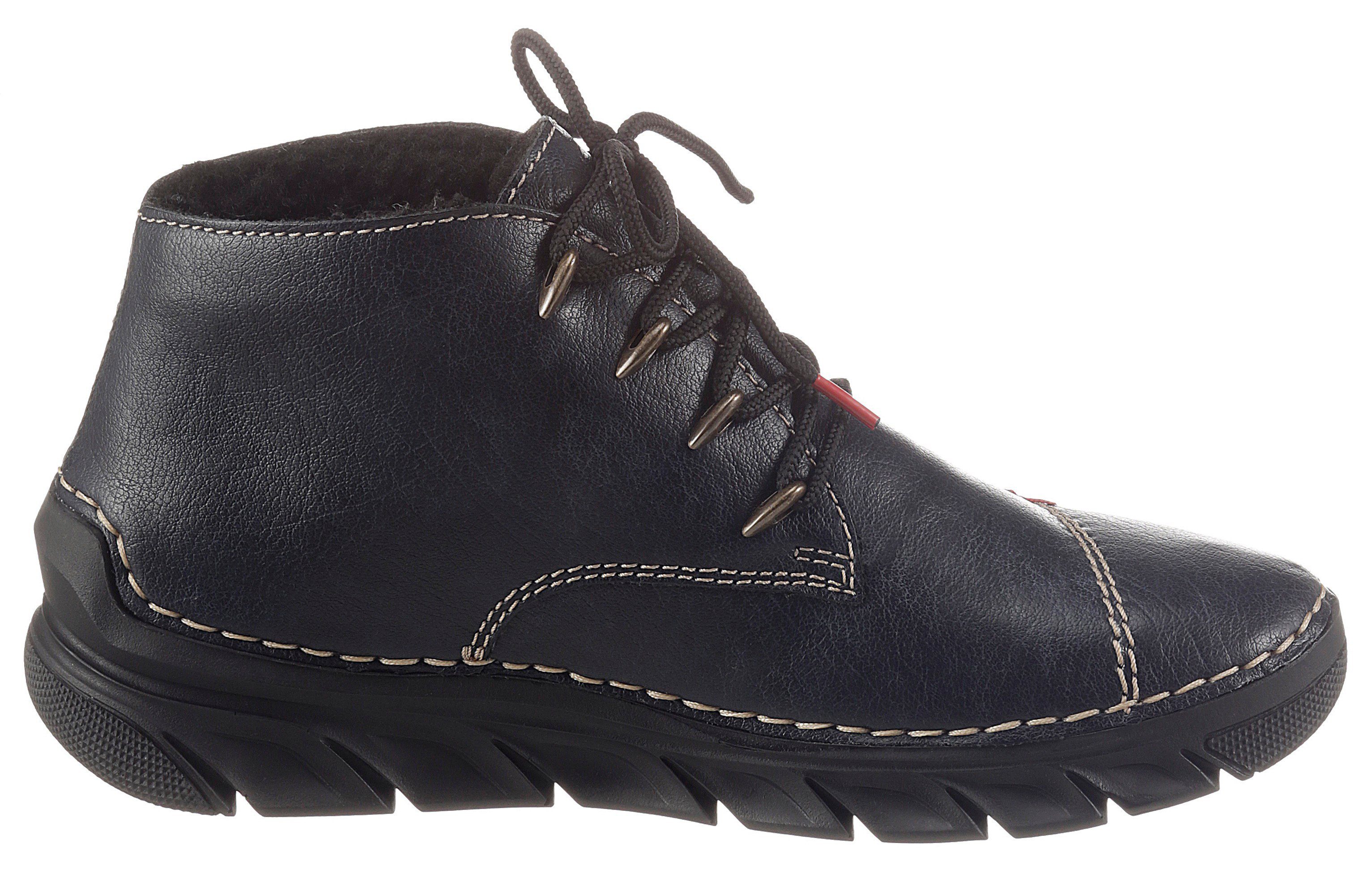Rieker Hoge veterschoenen met luxueuze contrastnaden