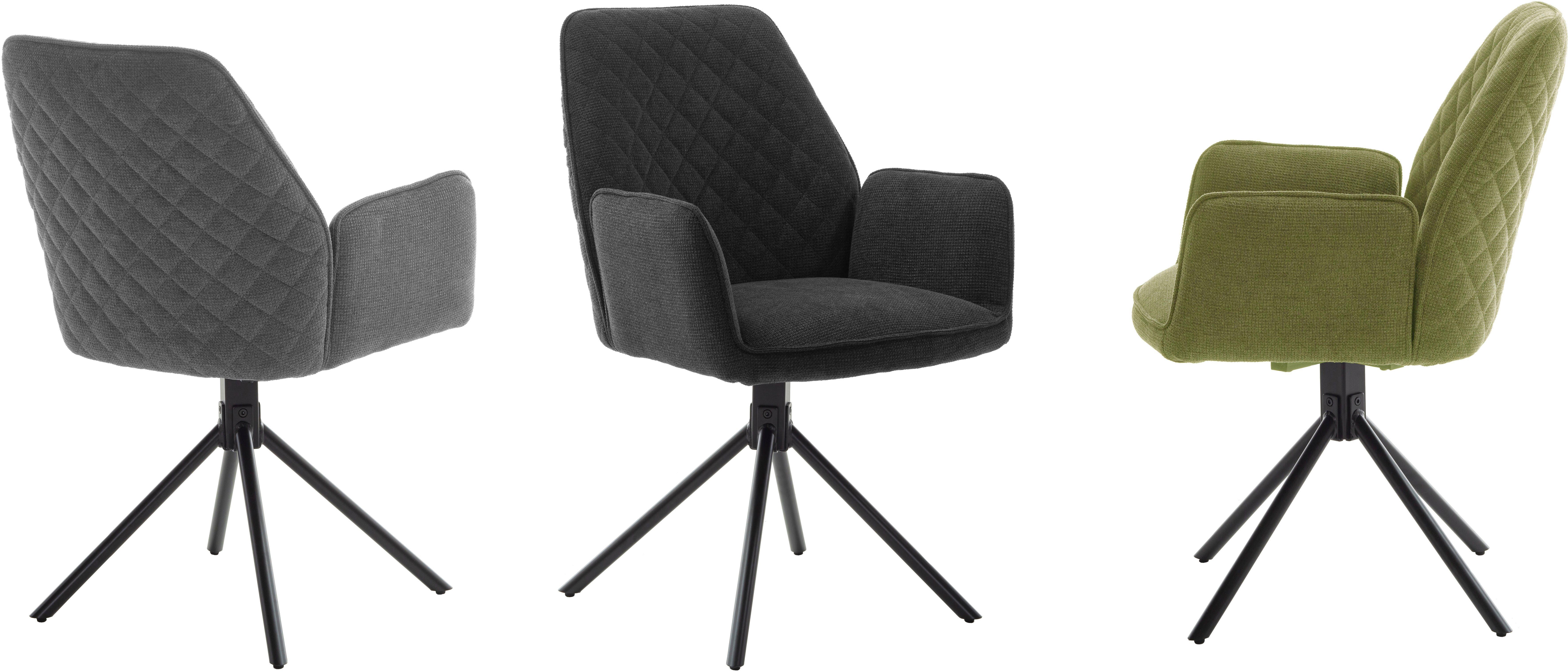 MCA furniture Eetkamerstoel ACANDI (2-pack), draaibaar 180°, zithoogte ca. 50 cm, belastbaarheid 120 kg