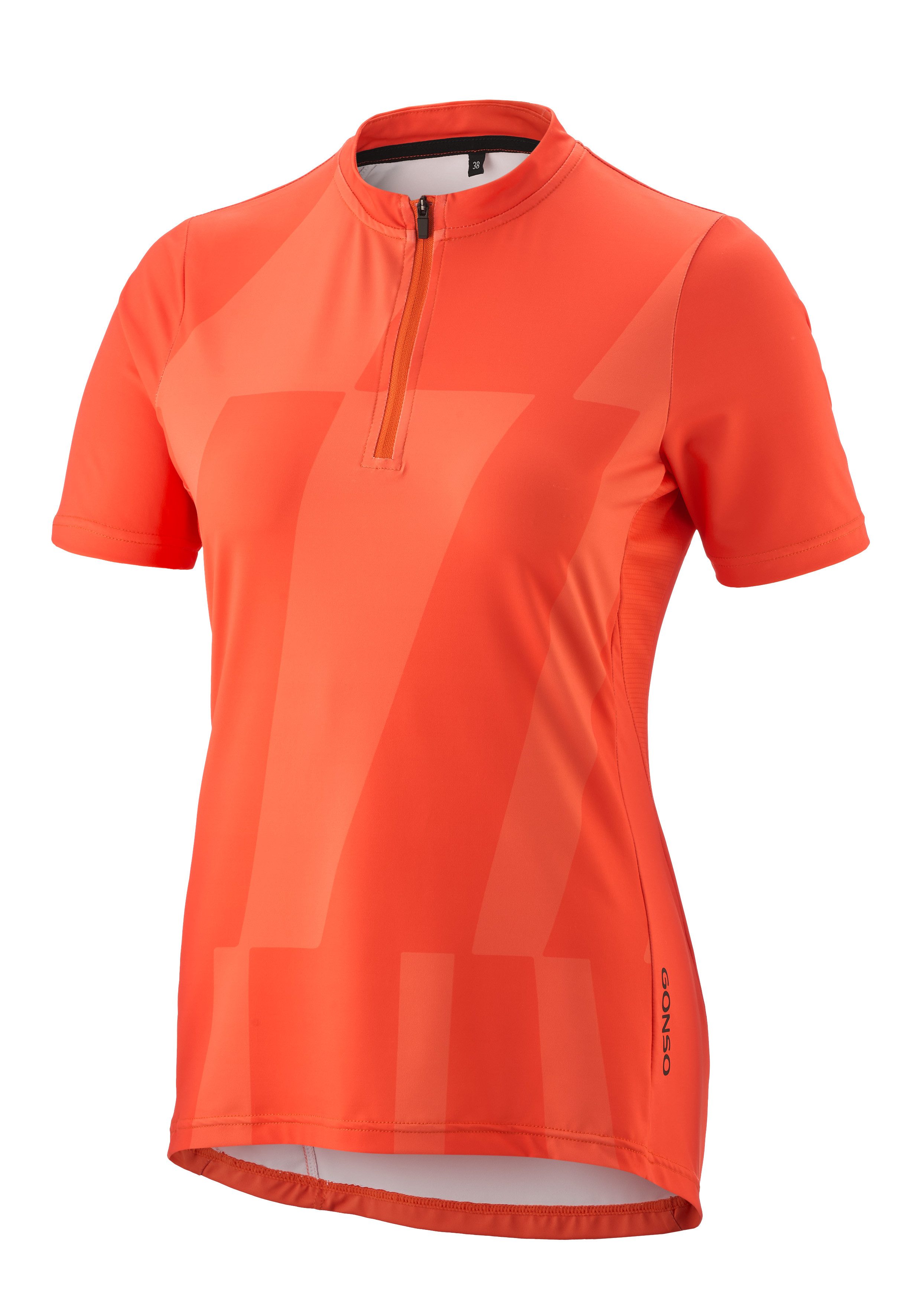 Gonso Fietsshirt Adventure Jersey Halfzip W Dames fiets trui korte mouwen, rugzak met rits, quick-dry, slim fit