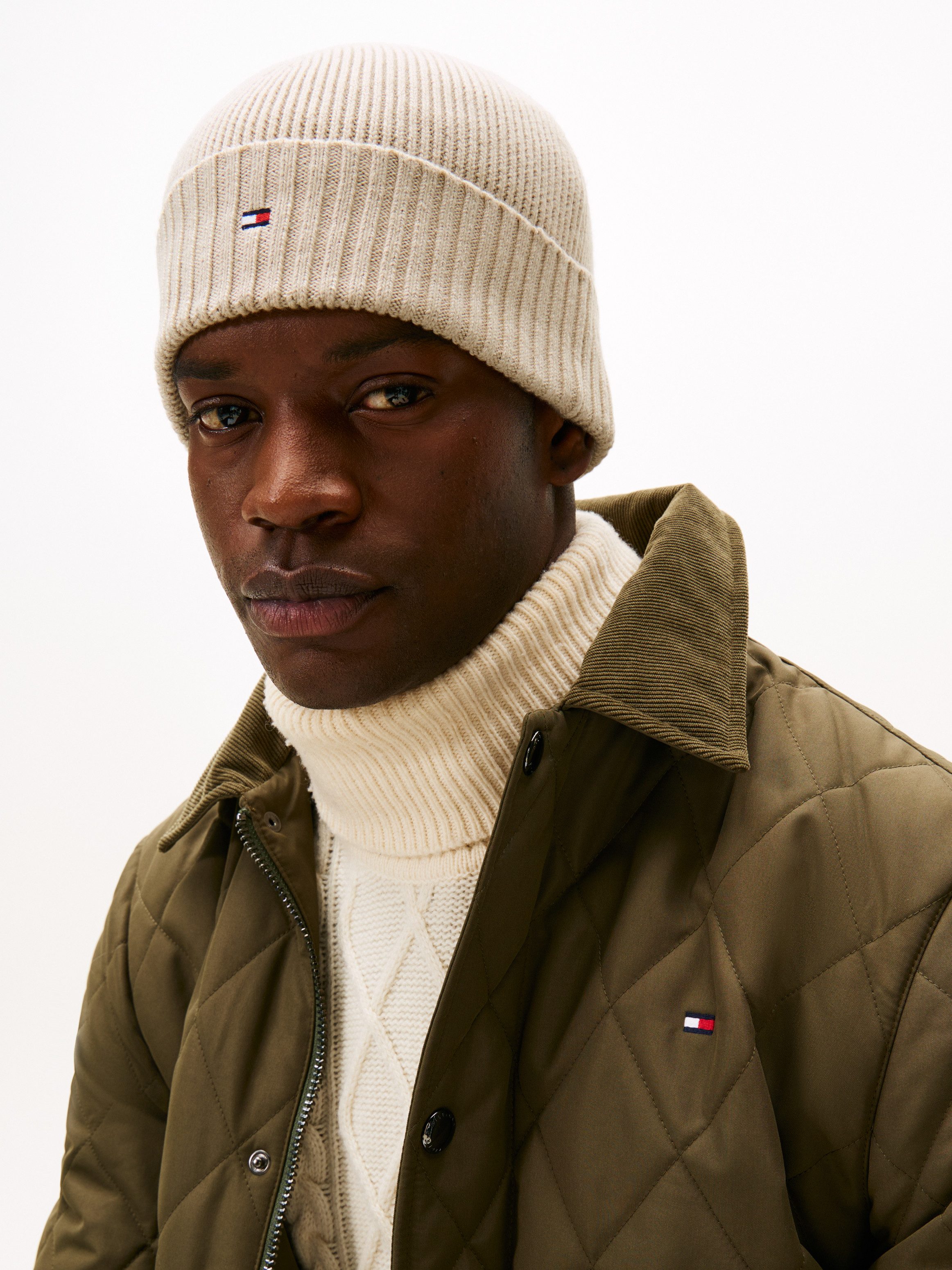 Tommy Hilfiger Gebreide muts TH FLAG PIMA COTTON BEANIE