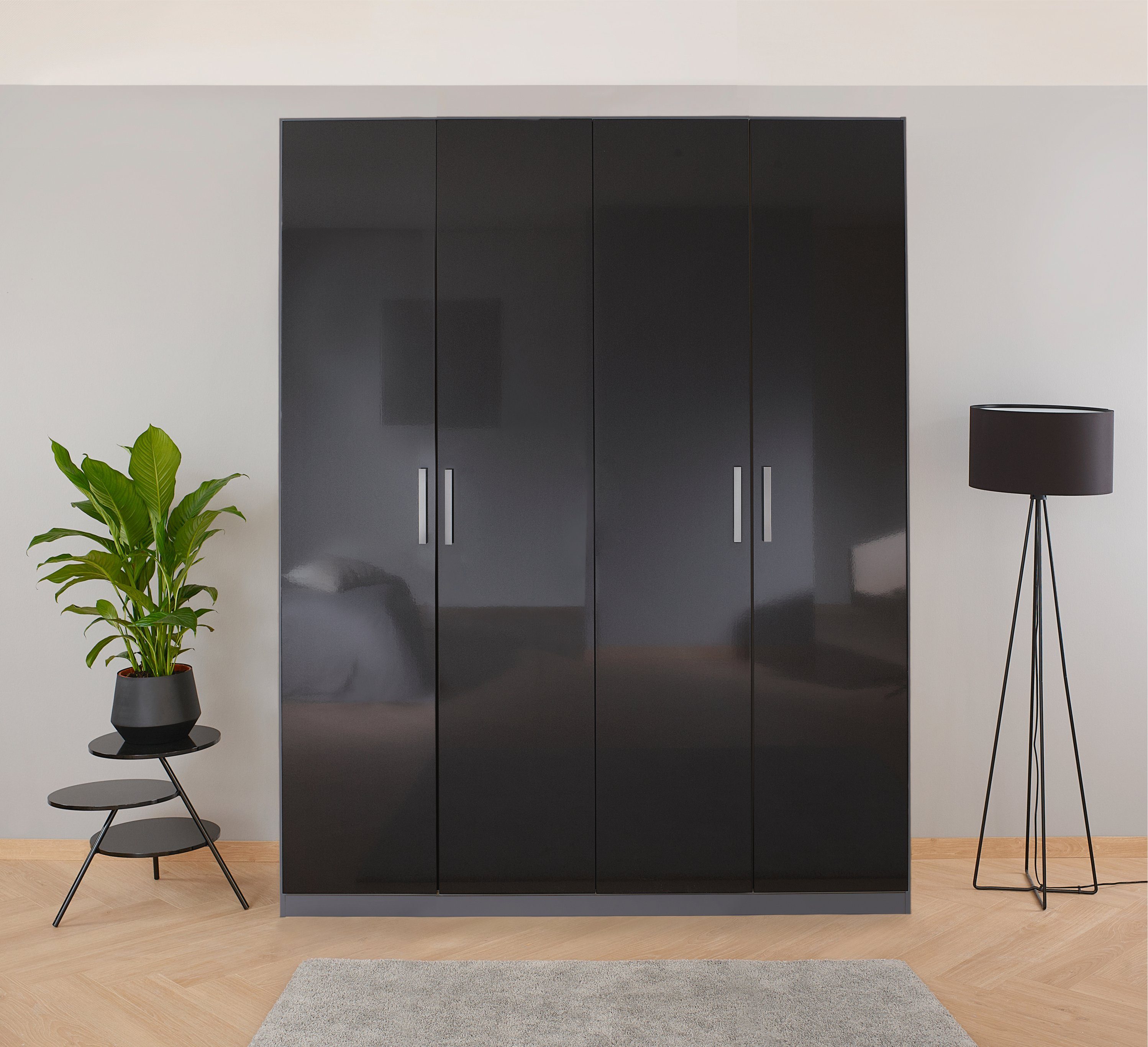 rauch Draaideurkast Koluna Hoogglansfront, inclusief 2 lades en extra planken