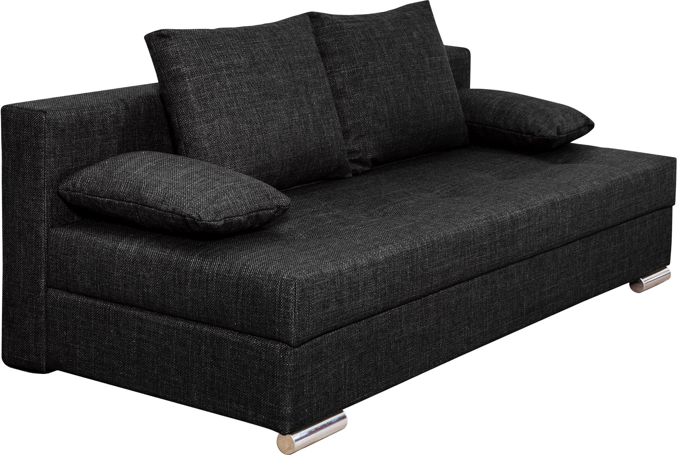 COLLECTION AB Slaapbank Tania met bedfunctie en bedlade comfortabele zitcomfort: veren-kern bekleding, inclusief rugkussen