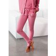 s.oliver red label beachwear legging met satijnband die gestrikt kan worden roze