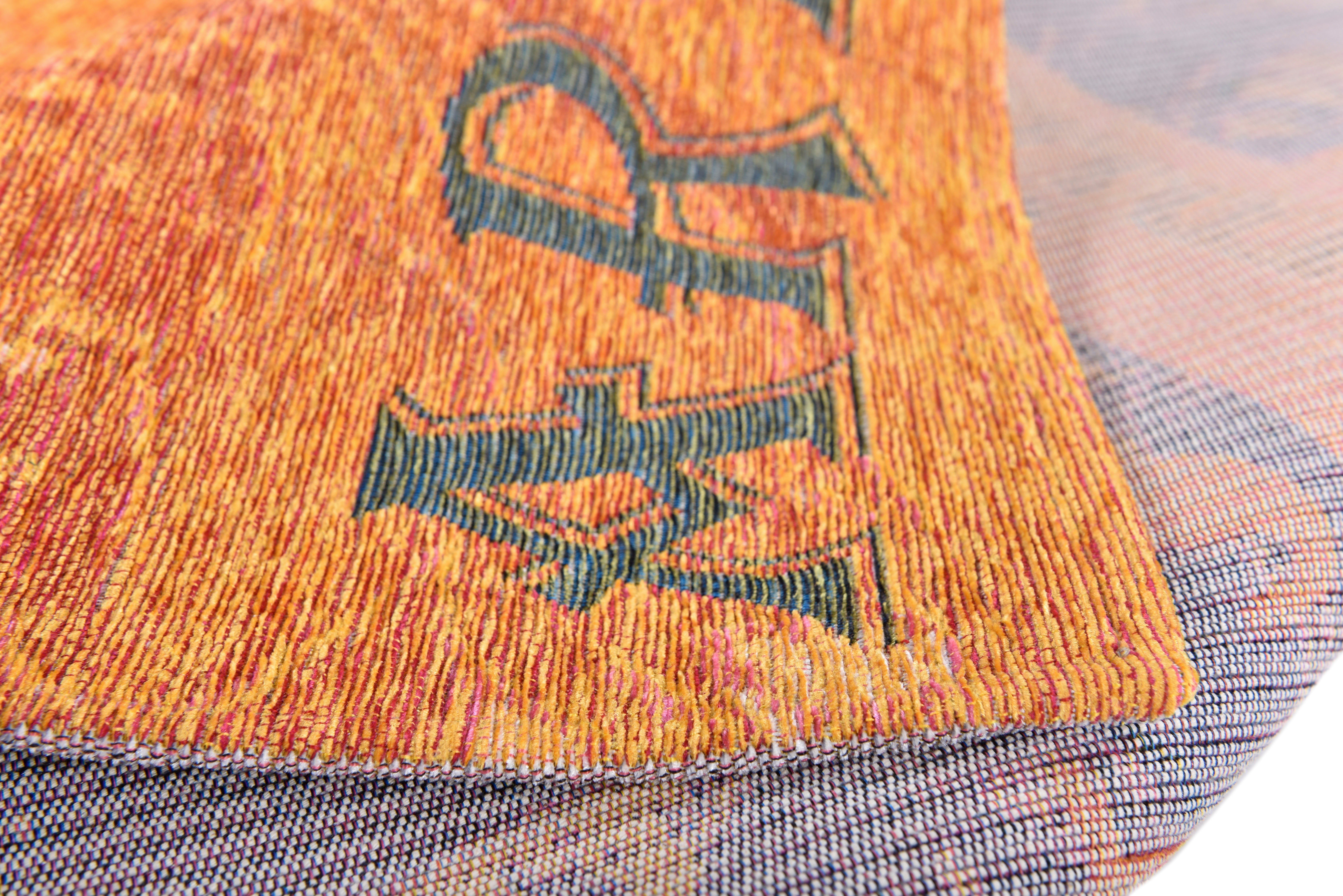 Gino Falcone Vloerkleed Cosima-115 plat geweven jacquard-vloerkleed, met chenillegaren, modern design