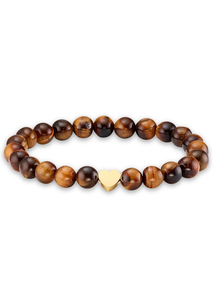 Firetti Armband Sieraad cadeau hart element, steenarmband, partnerarmband unisex armbanden bruin