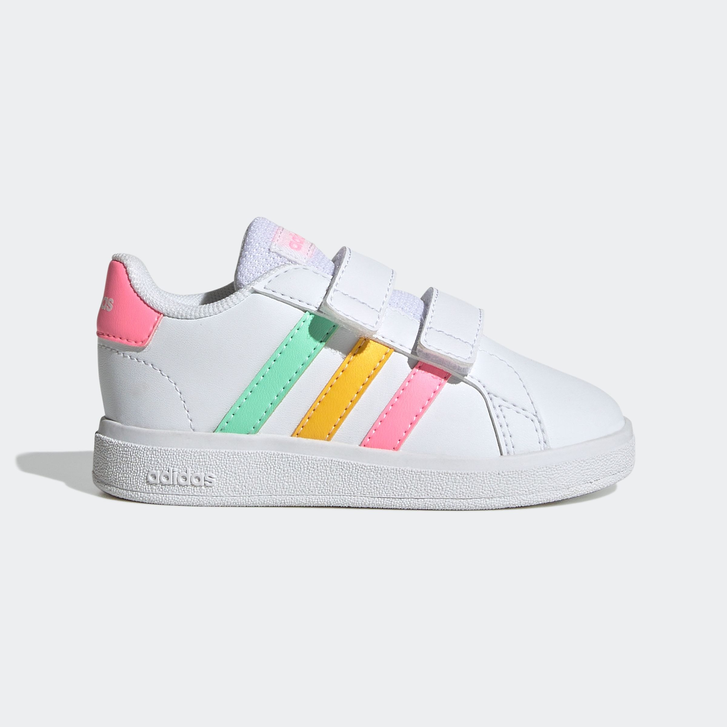 adidas Sportswear Sneakers GRAND COURT LIFESTYLE HOOK AND LOOP voor kinderen, ontwerp geïnspireerd door de adidas superstar