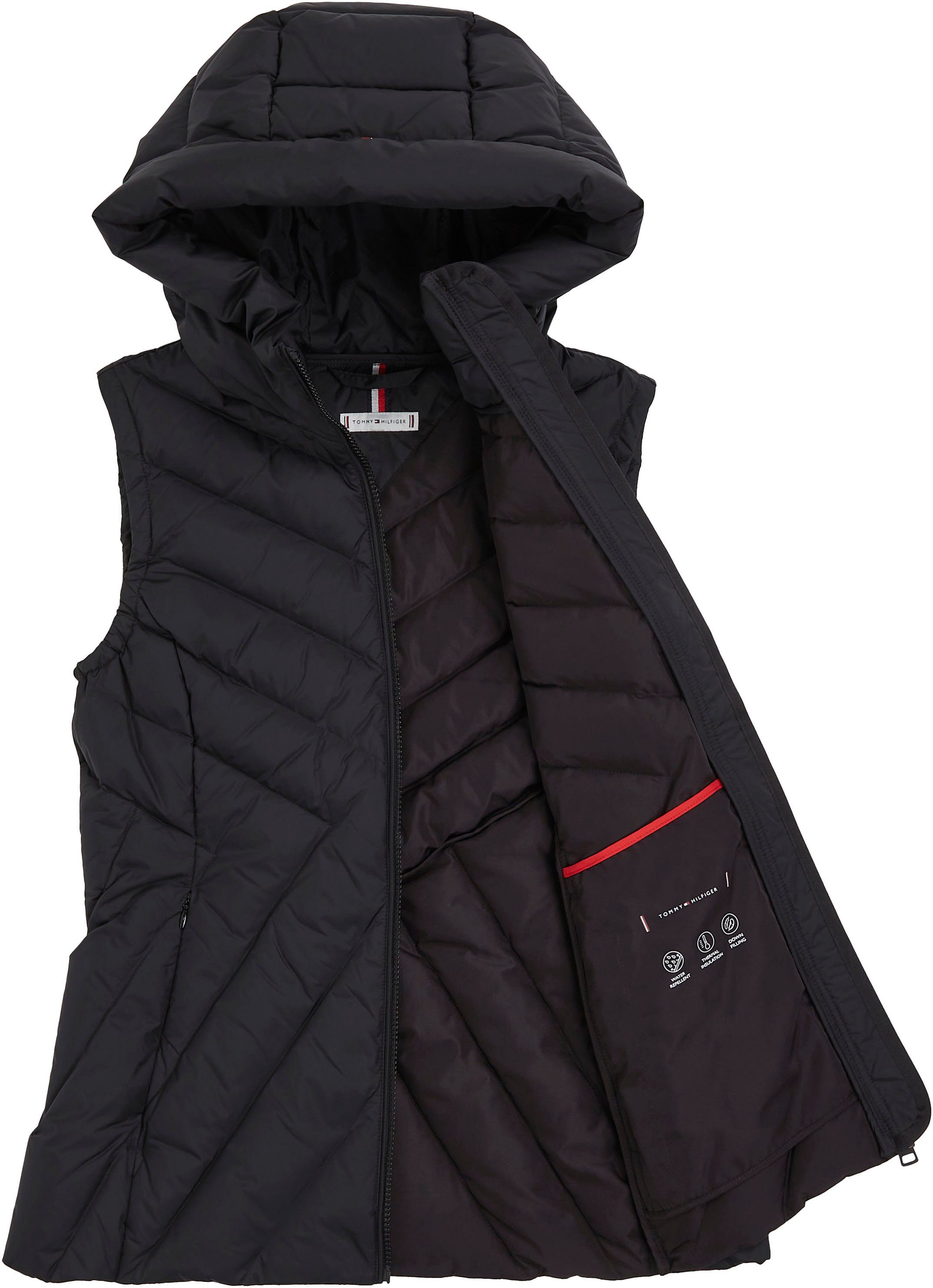 Tommy Hilfiger Bodywarmer CHEVRON MW PADDED VEST met gemiddelde vulling en tommy hilfiger merklabel