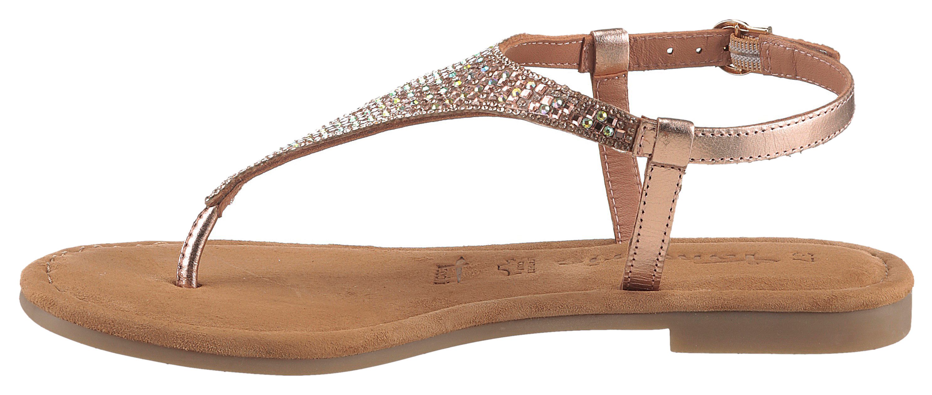 Tamaris Sandalen , sandalette, zomerschoen, feestdagenschuh, fonkelende strasssteentjes