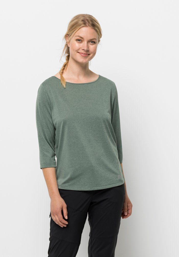 Jack Wolfskin Functioneel shirt JWP 3/4 T W meisjes shirts maat XS (34) groen