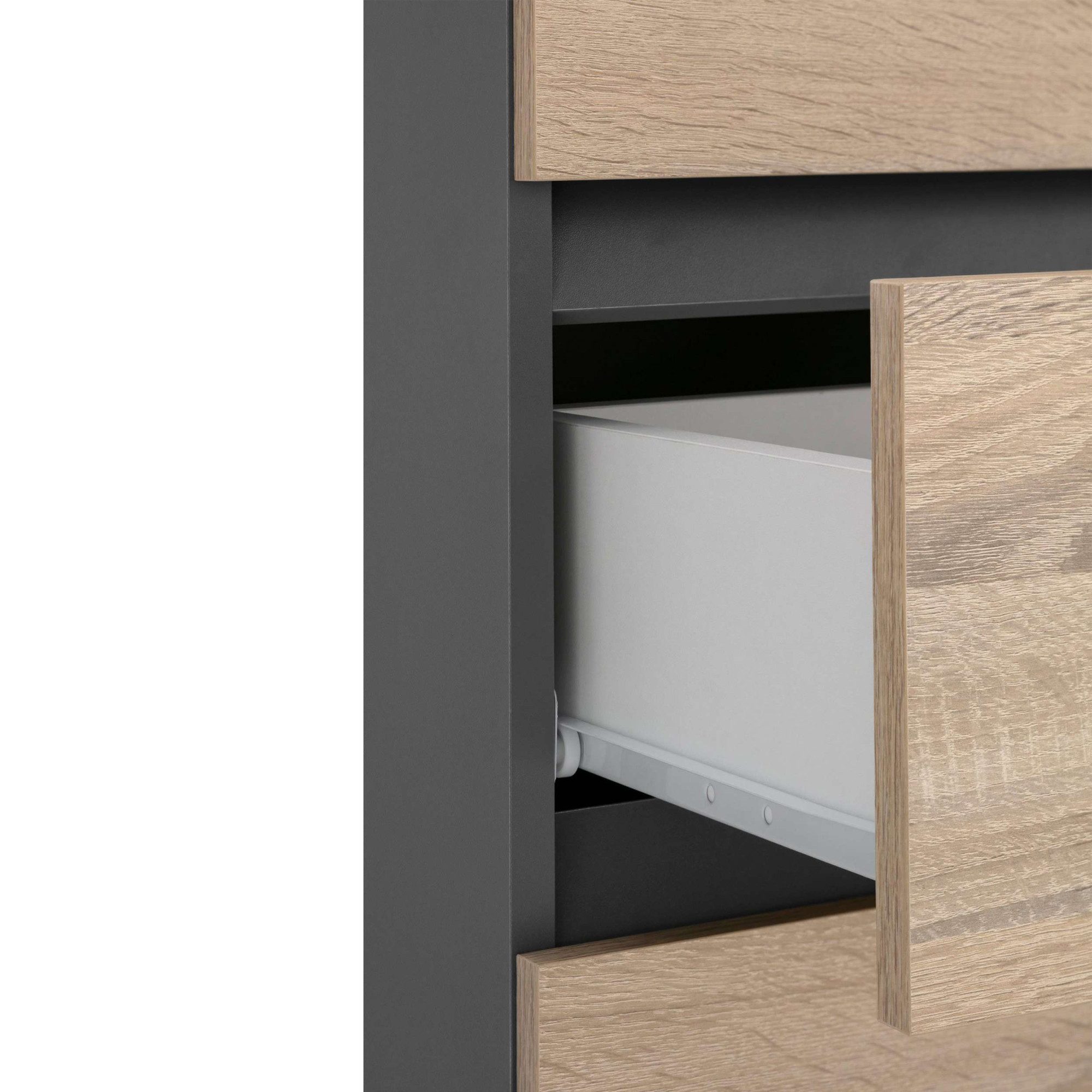 Home affaire Halfhoge kast Wisla met 4 deuren & 1 lade, breedte 76 cm, hoogte 130 cm