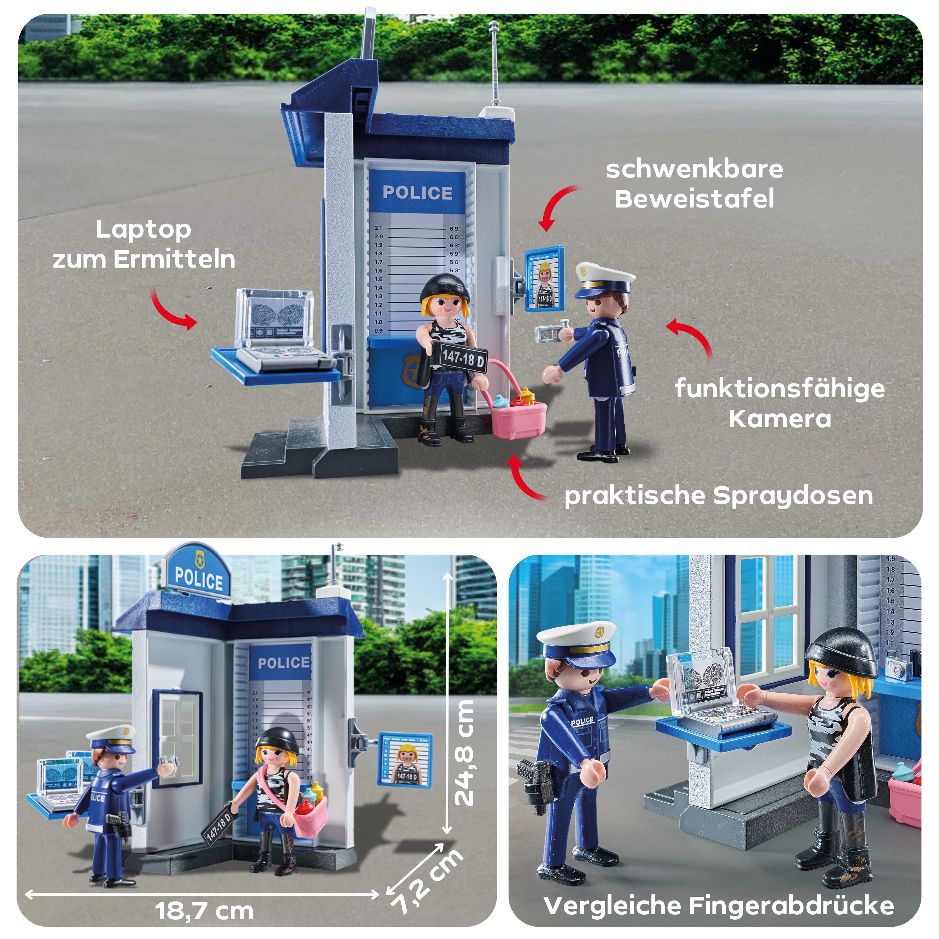 Playmobil® Constructie-speelset Polizei Ermittlungszimmer (71733), Playmobil Action Heroes (38-delig)