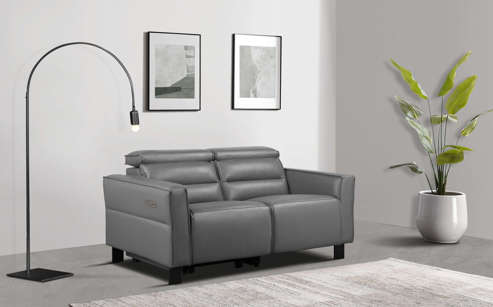 Places of Style 2-zitsbank Carpari, 162 cm, met handmatige of elektrische relaxfunctie