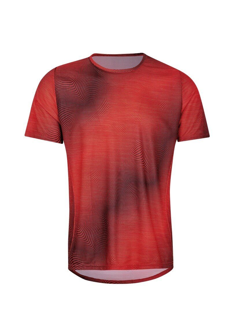 Trigema T-shirt TRIGEMA COOLMAX® sportshirt met een modieuze print (1-delig)
