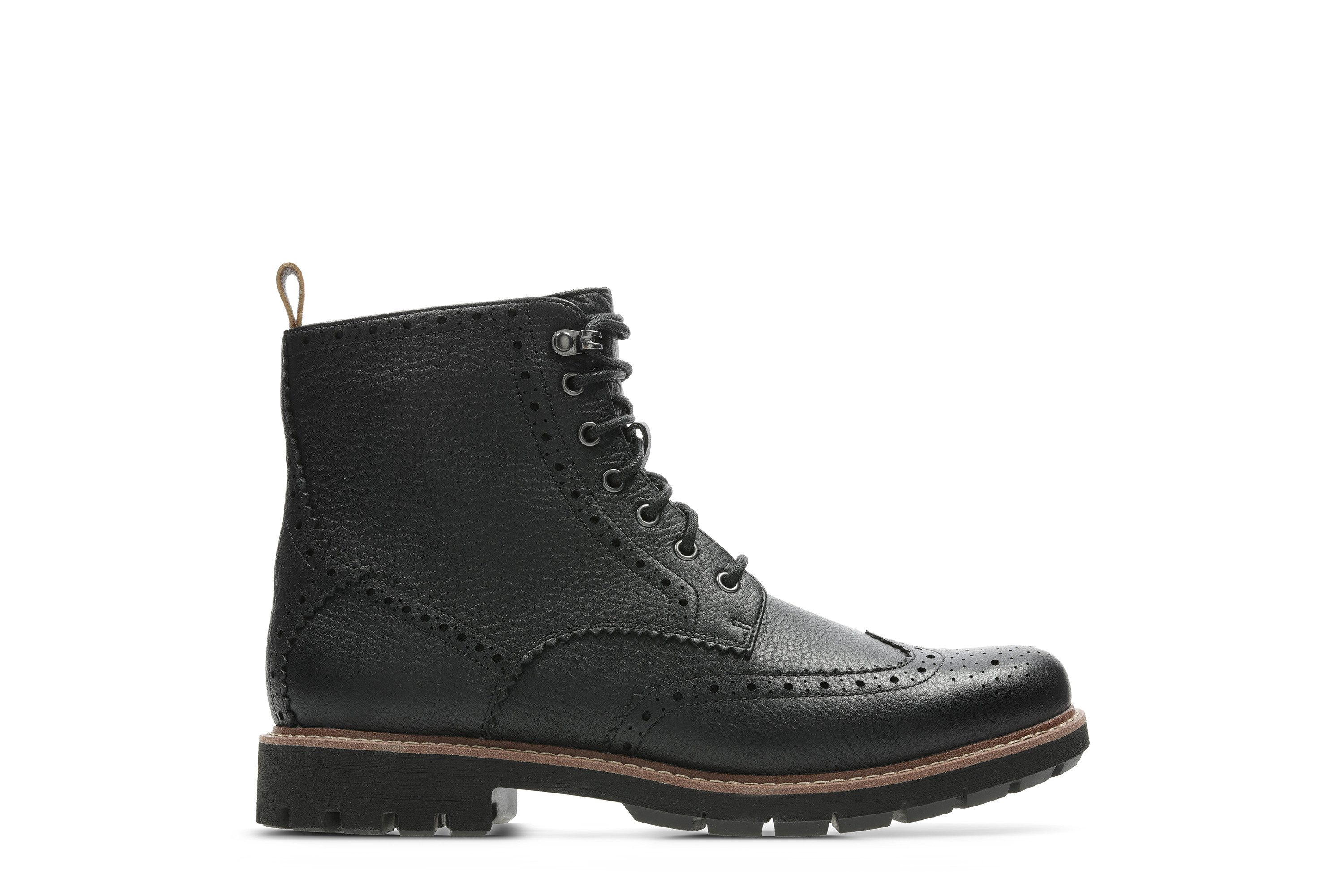 Clarks Veterlaarzen Batcombe Lord Budapester, brogue, zakelijke laarzen met lyrale perforatie