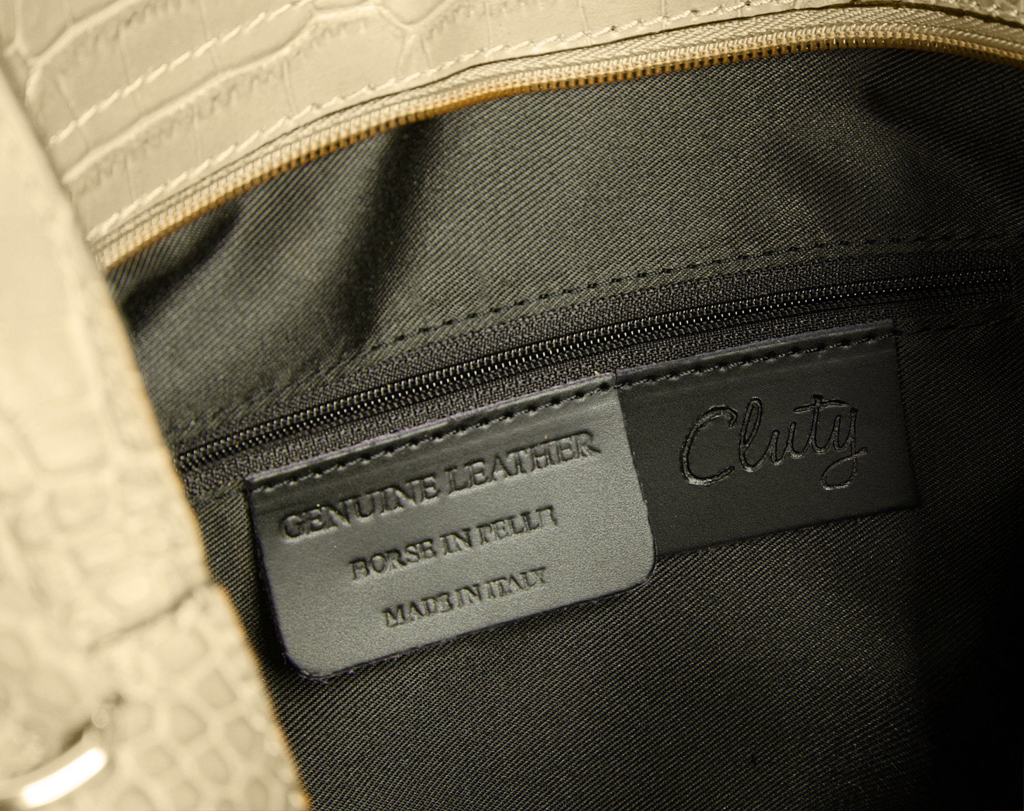 Cluty Tas echt leer, made in italy