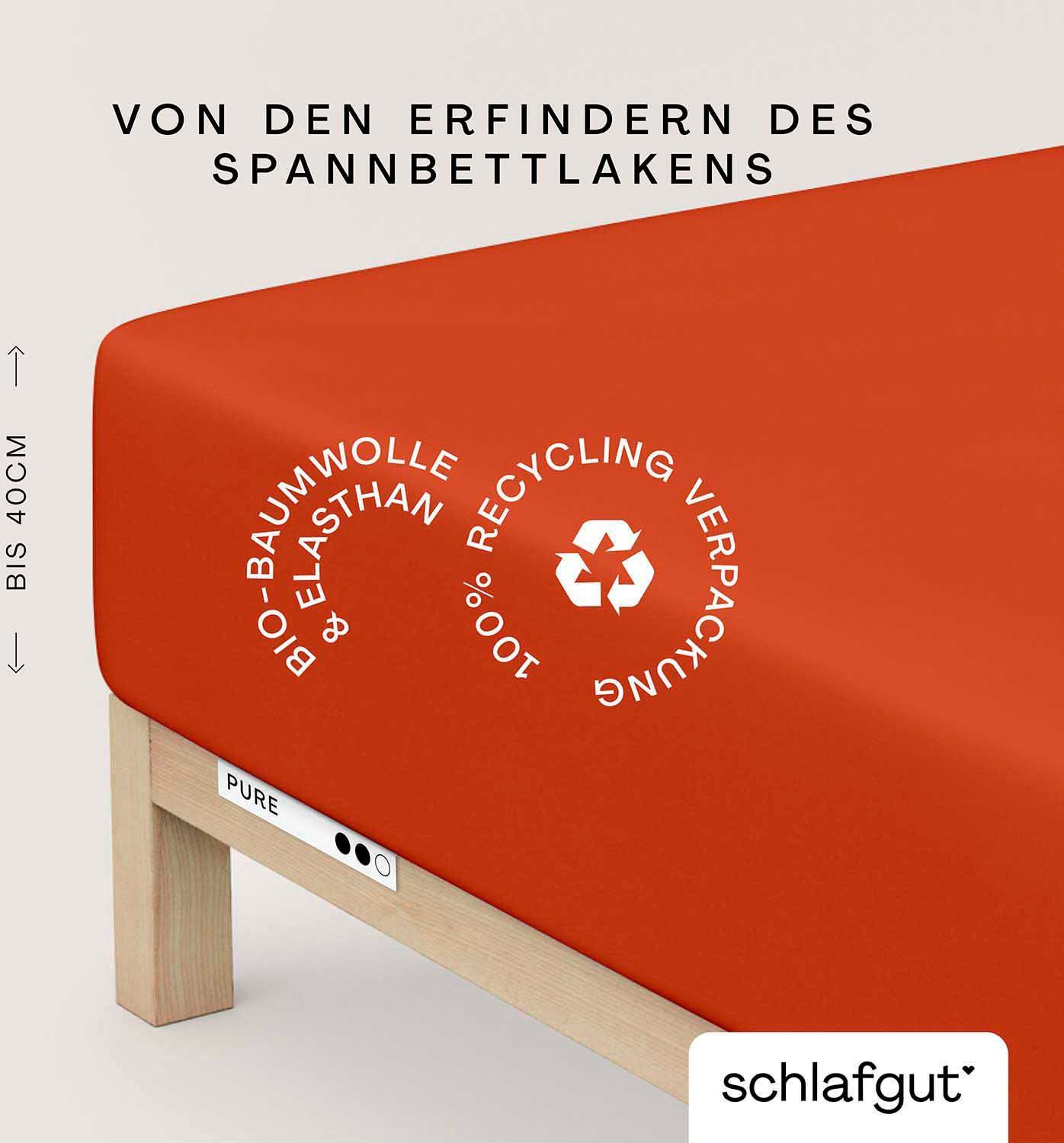 Schlafgut Hoeslaken PURE BOXSPRING in maat 90x200, 140x200 of 180x200, voor boxspringbed (1 stuk)