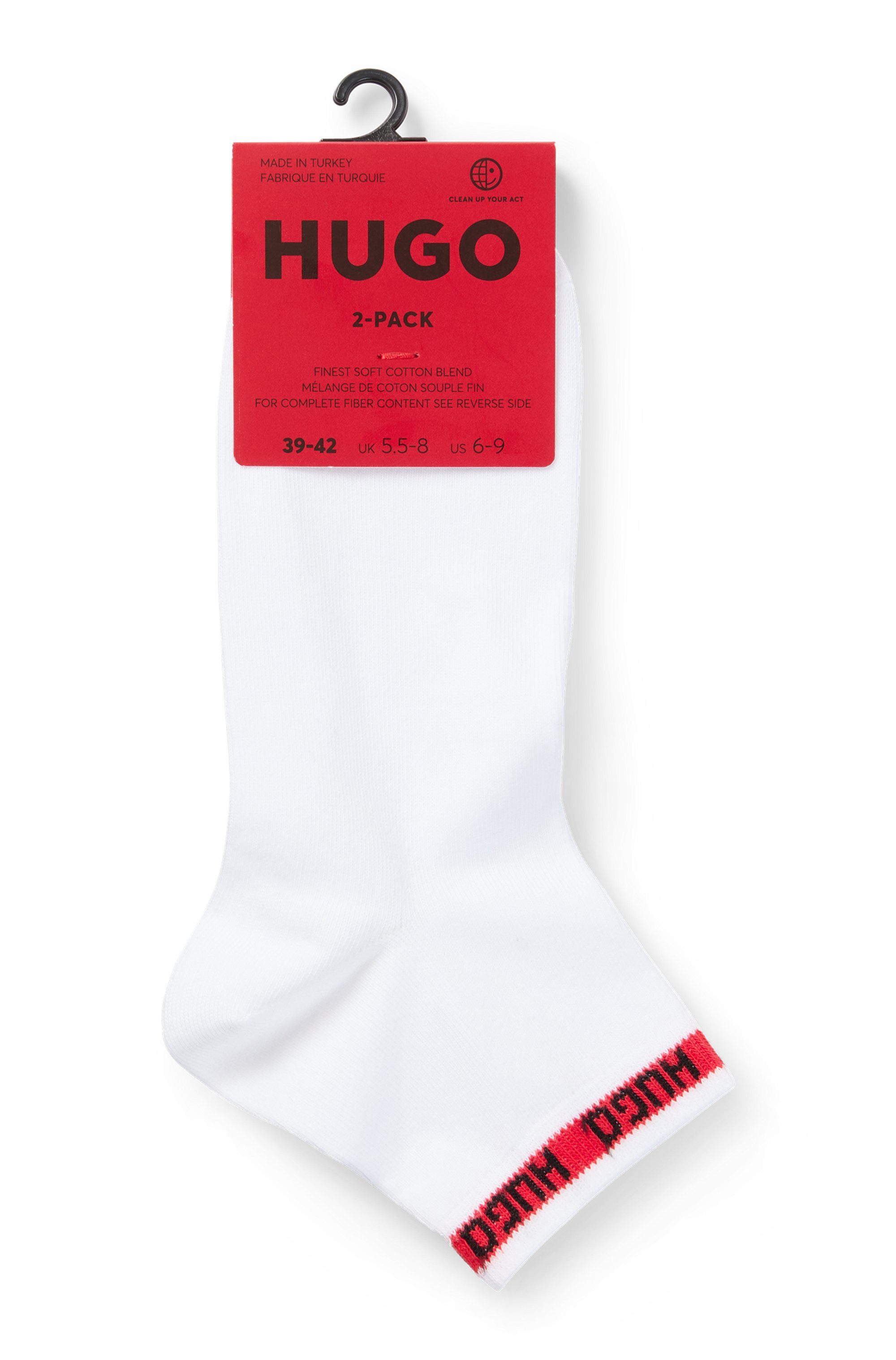 HUGO underwear Vrijetijdssokken 2P SH TAPE CC 102 met hugo logo-opdrukken (Set van 2)
