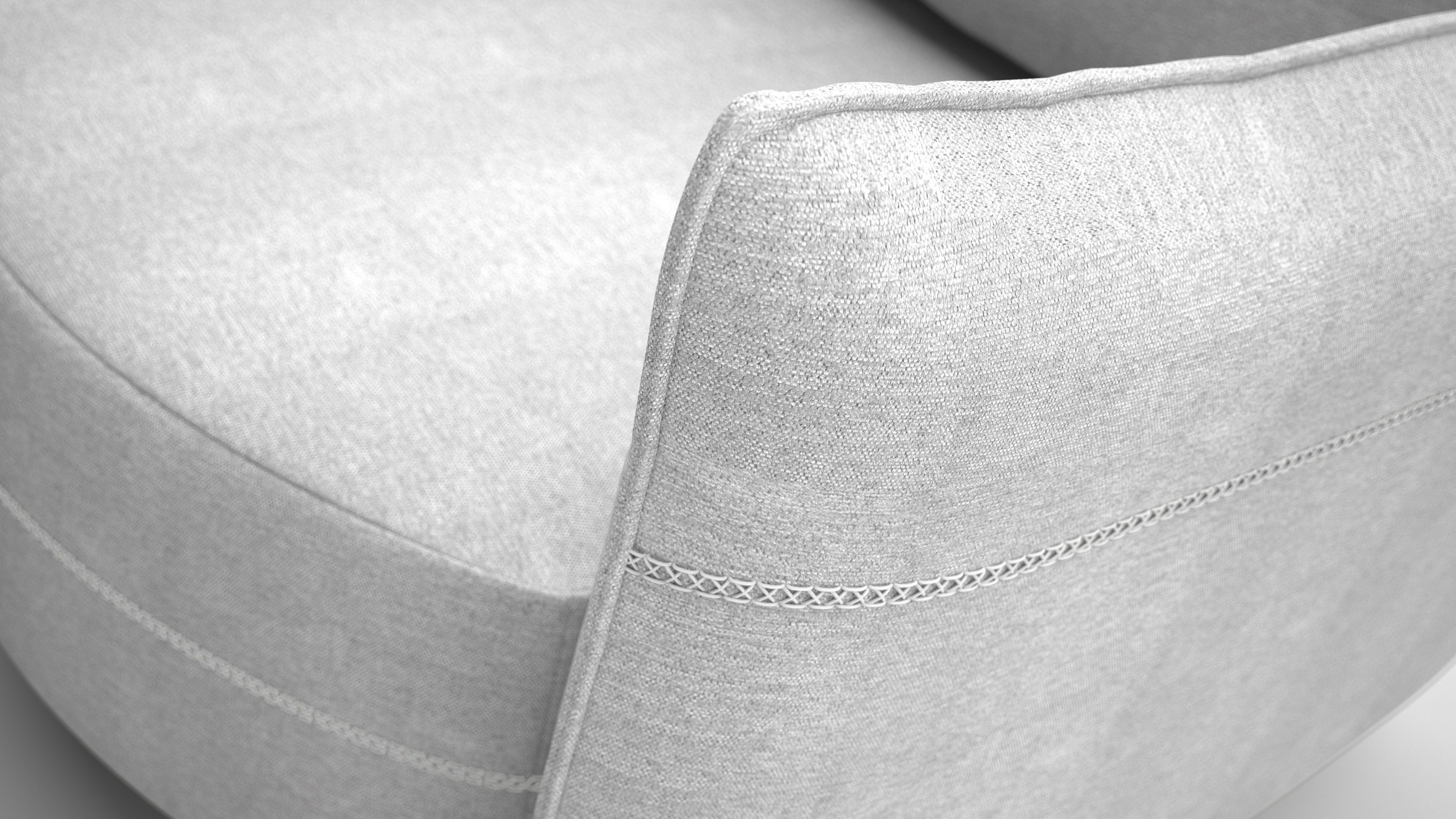 exxpo - sofa fashion Loungebank Ortis met geweldige contrastnaad, solitair meubel, comfortabel, smalle armleuning