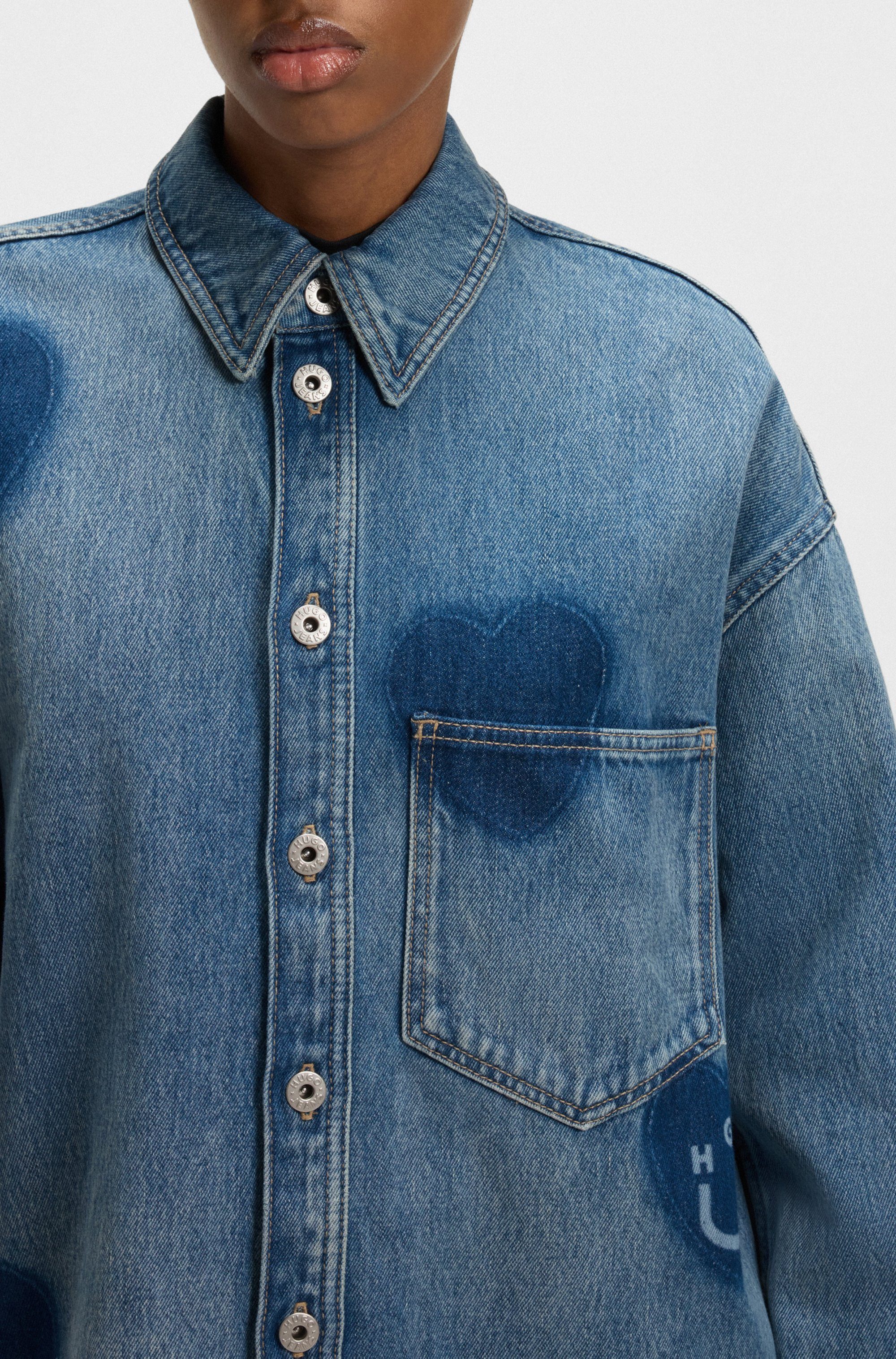 HUGO Blue Jeans overhemd Garesa