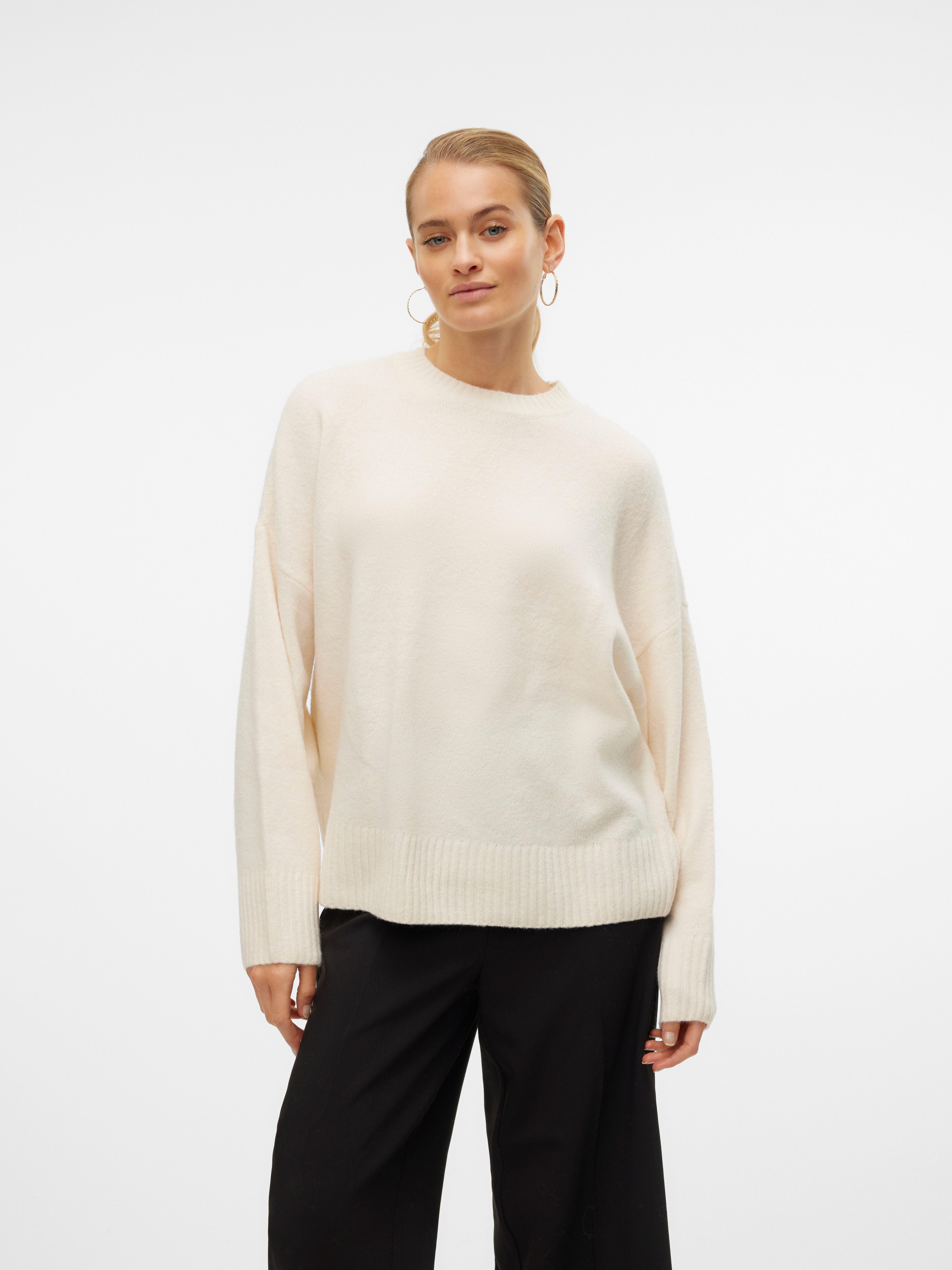 Vero Moda Gebreide trui VMBOOM LS O-NECK PULLOVER GA NOOS