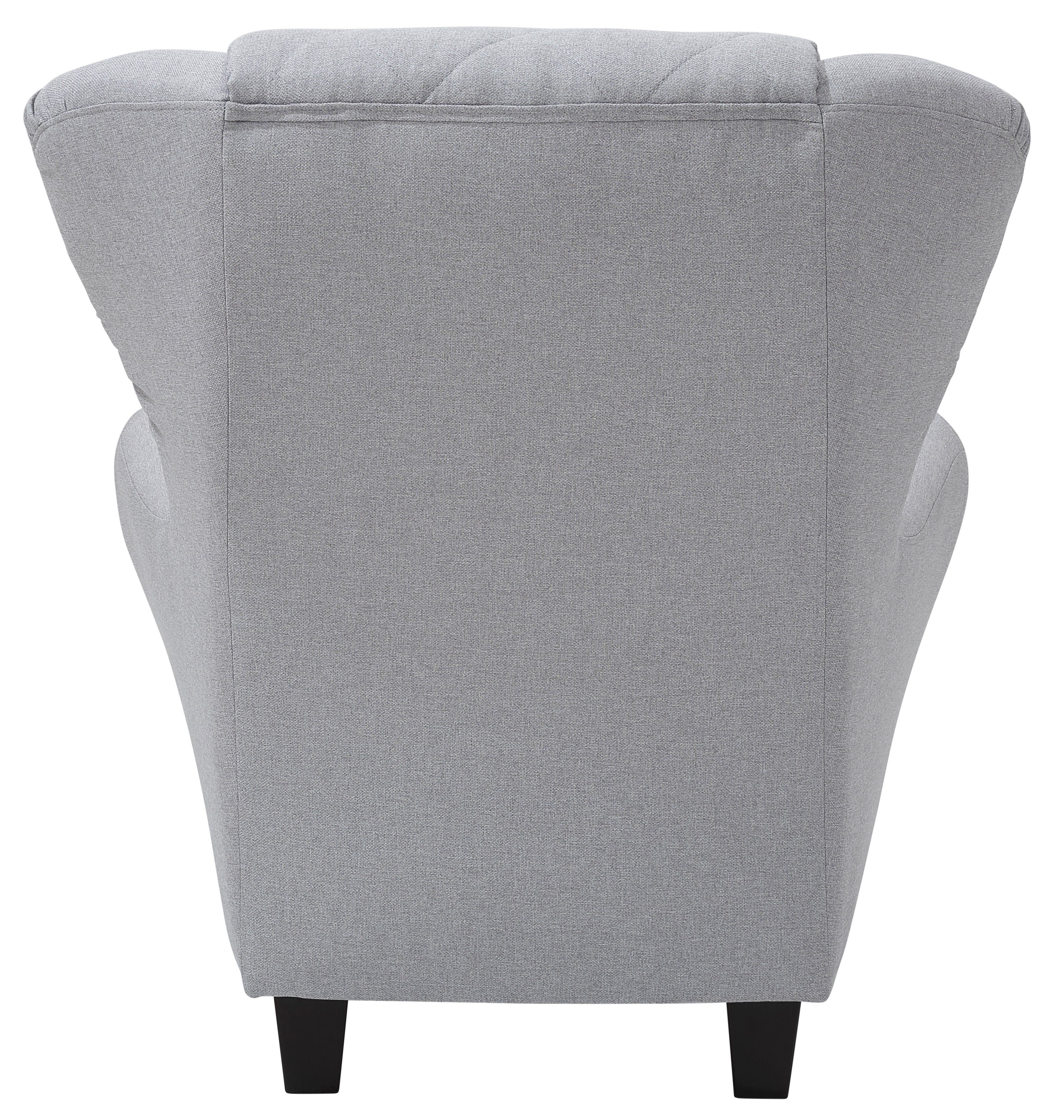Home affaire Oorfauteuil ALEXANDRA incl. hocker, met stiksels, in vele kleuren (2-delig - 2 stuks)