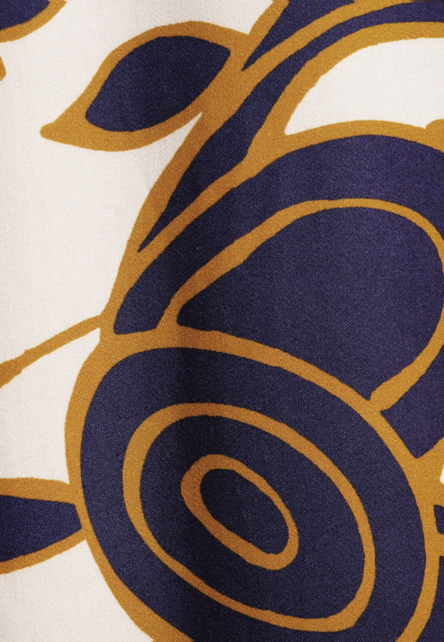 seidensticker Zomerjurk Zwarte roos 7/8-arm ronde hals paisleypatroon