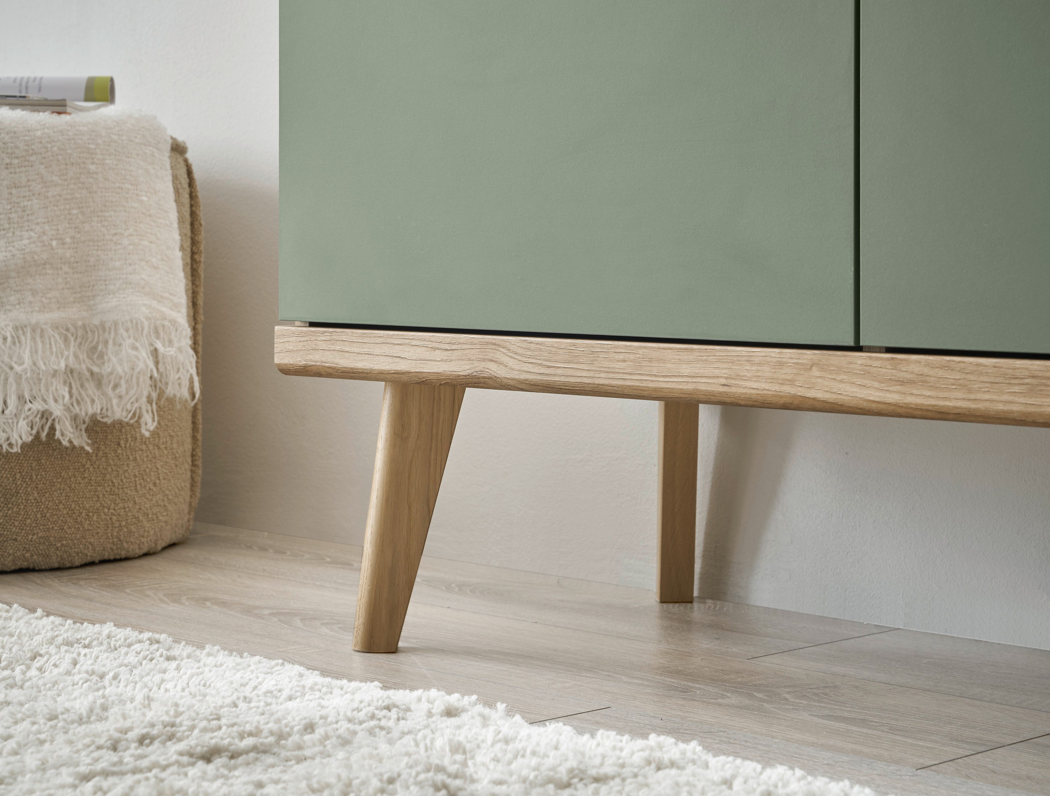 INOSIGN Wandmeubel MAVAS in moderne trendkleur, handgrepen van metaal (zwart), breedte 337 cm (set, 3-delig)