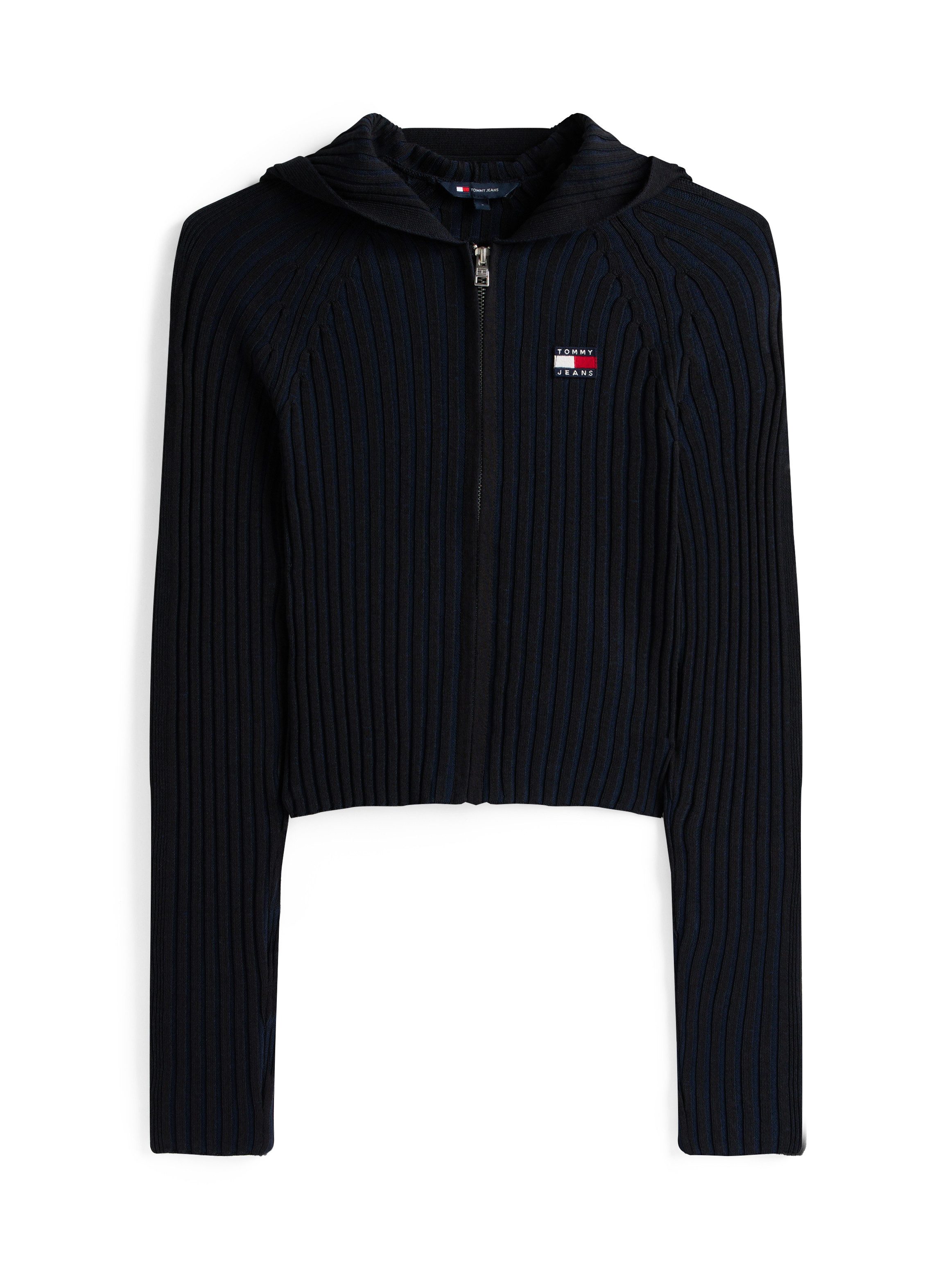 TOMMY JEANS Capuchonvest TJW HOOD ZIPPER RIB CARDIGAN