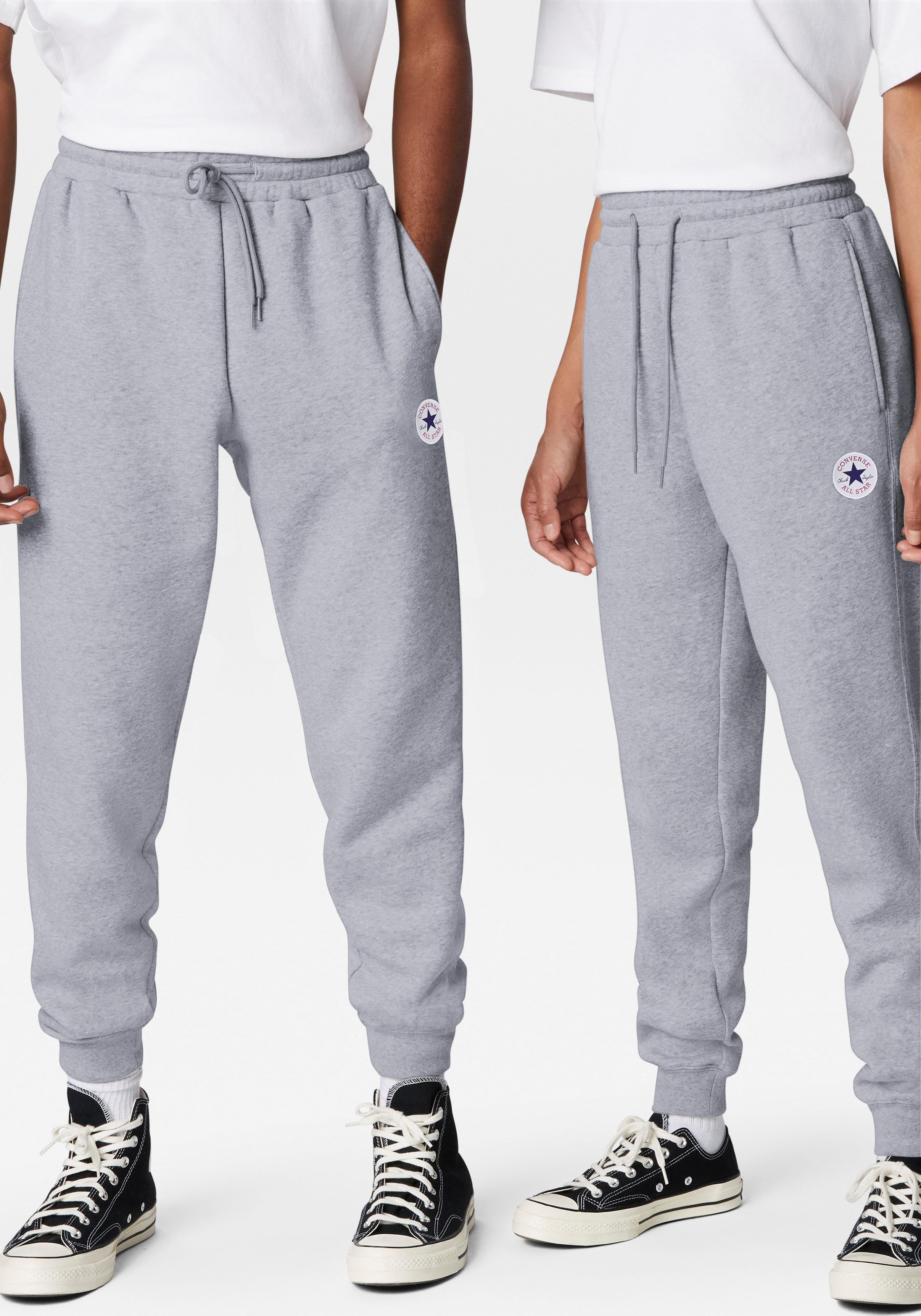 Converse Joggingbroek CONVERSE GO-TO STANDARD FIT CHUCK TAYLOR PATCH PANTS (1-delig) heren joggingbroeken maat XXL grijs