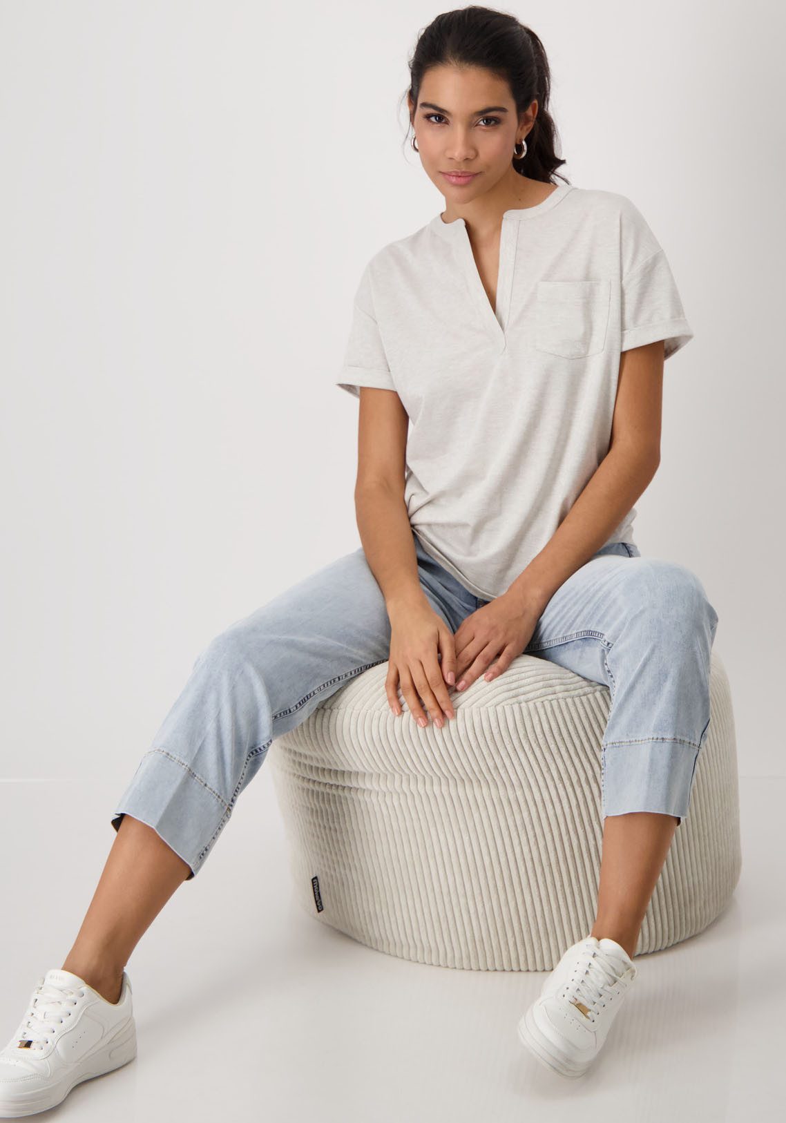 Monari Shirt met korte mouwen Shirt Lurex