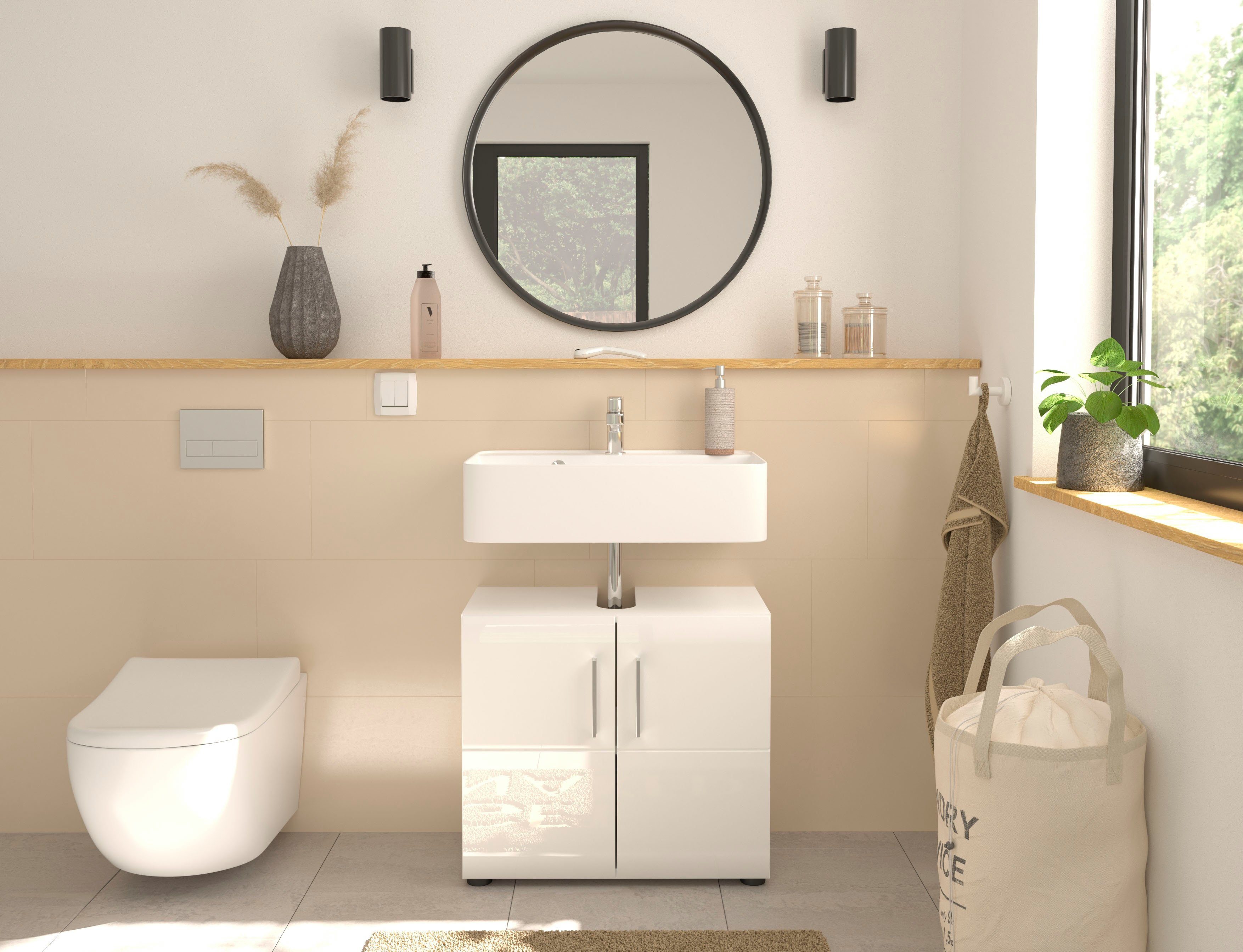 INOSIGN Wastafelonderkast FLORENZ, TOPSELLER!, Breedte 60 cm, 1 legplank, 2 vakken