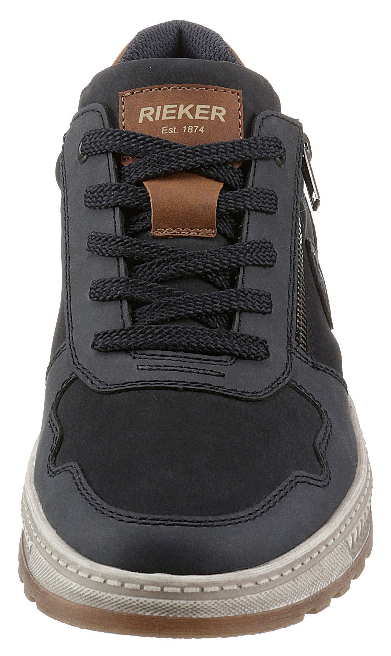 Rieker Sneakers Vrijetijdsschoen, halfschoen, veterschoen met contrastafwerking