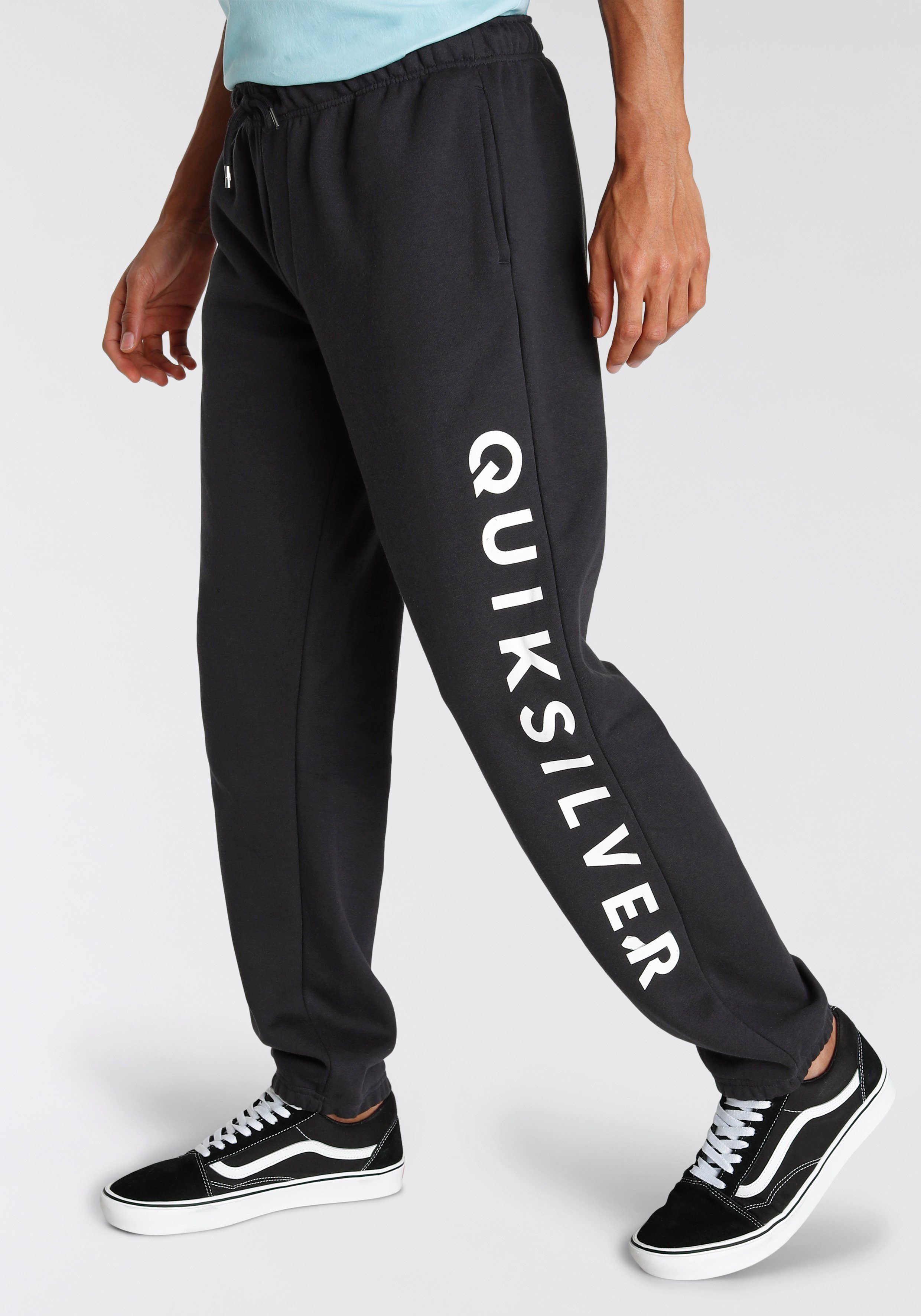 Quiksilver Joggingbroek Met grote logoprint heren joggingbroeken maat M zwart