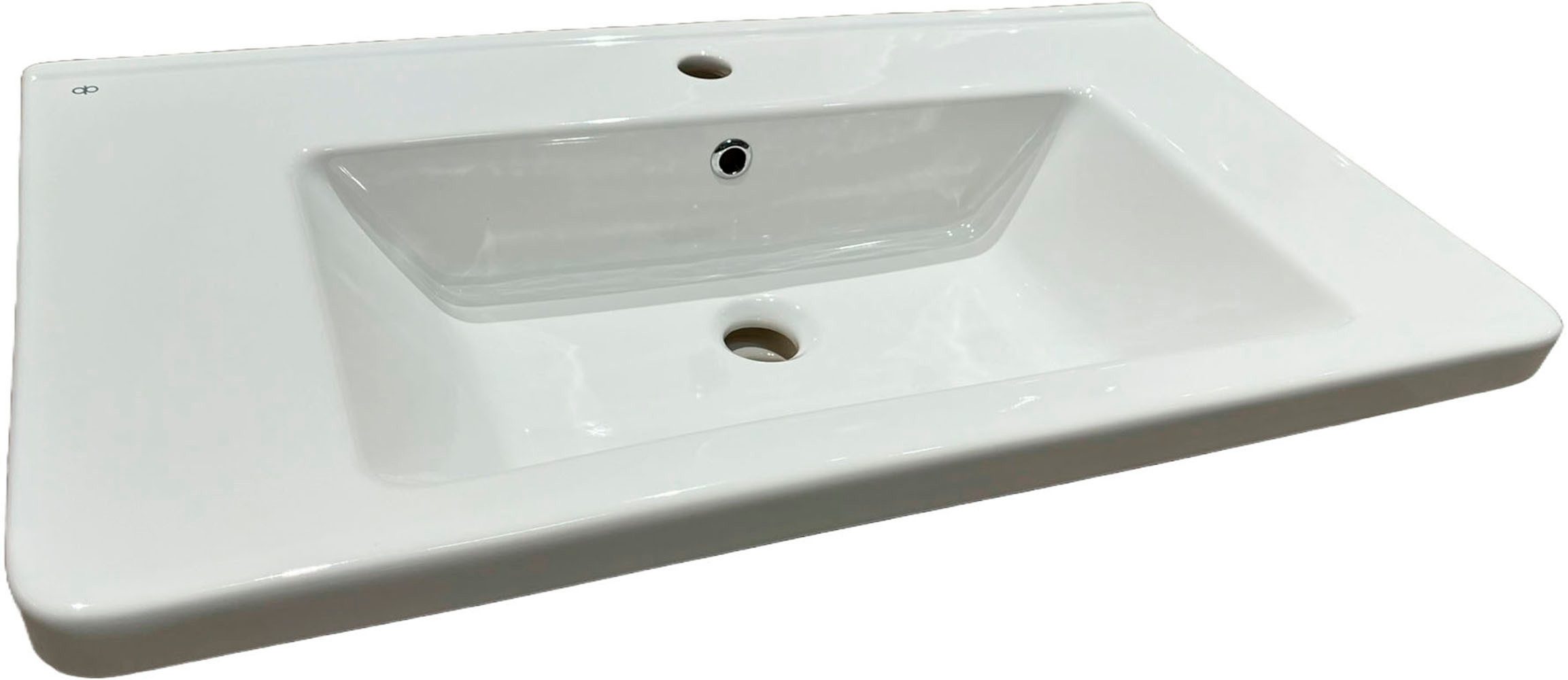 Home affaire Wastafelonderkast Landsby, breedte 133 cm, incl. mineralen gietwasbak, 4 lades (2-delig)