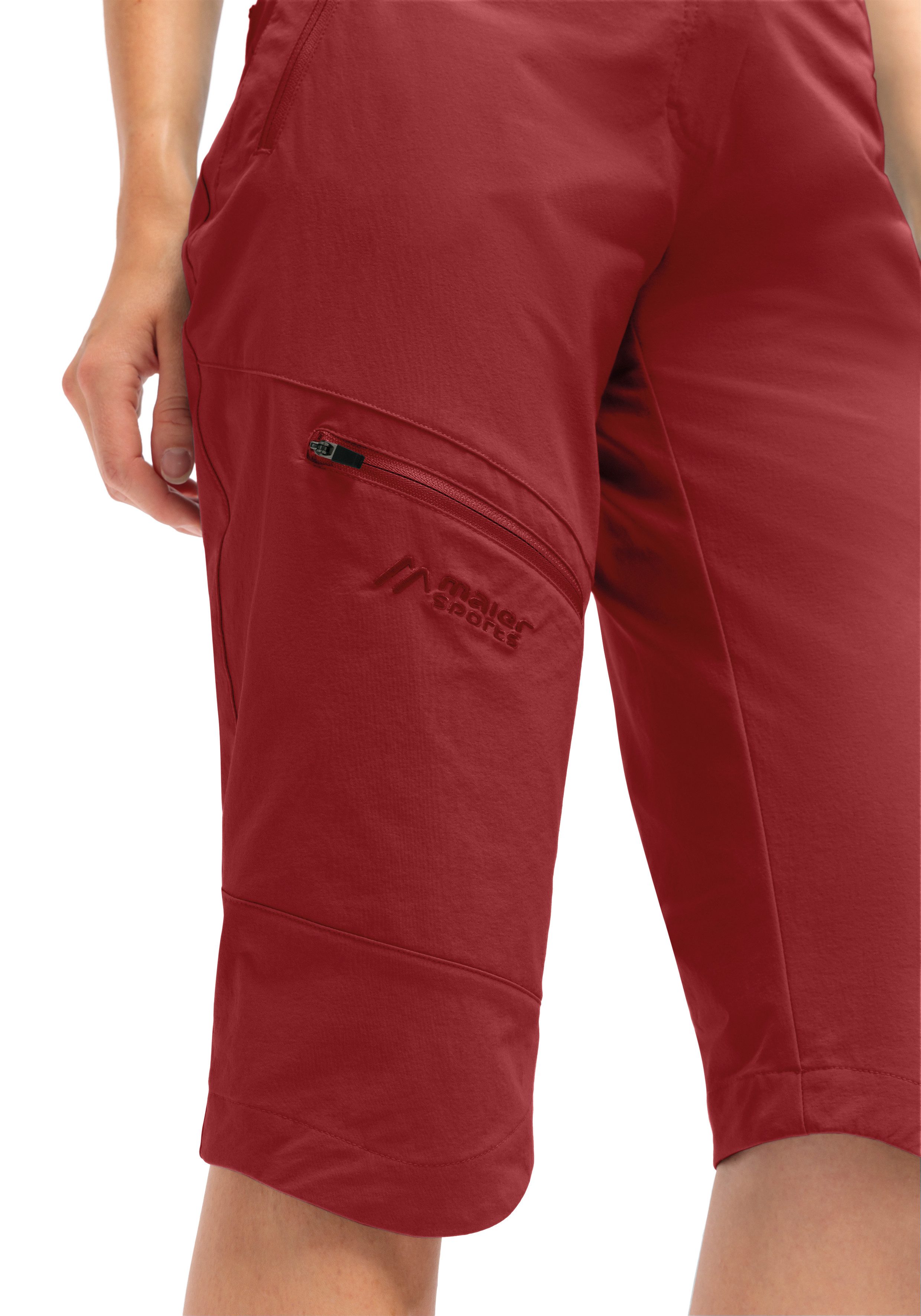 Maier Sports Outdoorbroek Inara slim Capri Vario Dames wandelbroek, elastische functionele broek met 4 zakken, slim fit