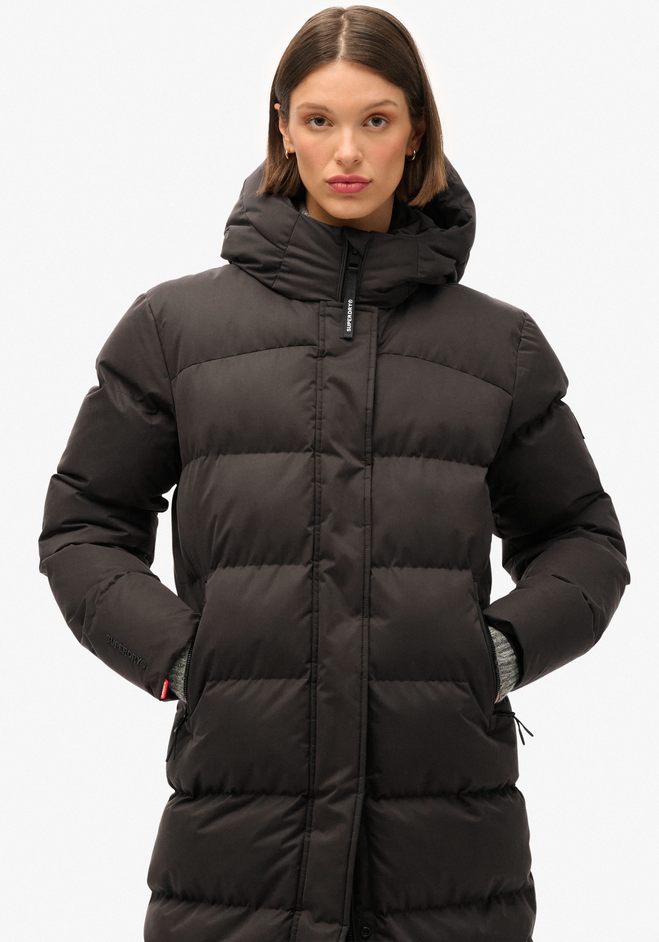 Superdry Gewatteerde jas MICROFIBRE LONGLINE PUFFER JKT