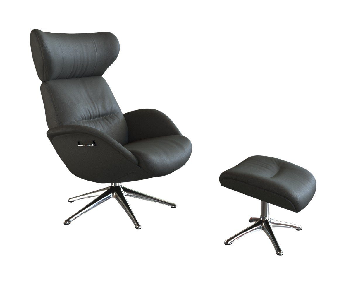 FLEXLUX Relaxfauteuil Tv-fauteuil More, ergonomisch, draaibaar, robuuste voet, Scandi Premium comfort, rug- en hoofdeindeverstelling, draaibaar, voet van aluminium