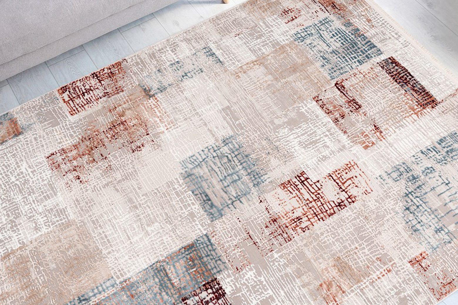 calo-deluxe Vloerkleed Miran 725 Vintage-design, met franje, woonkamer