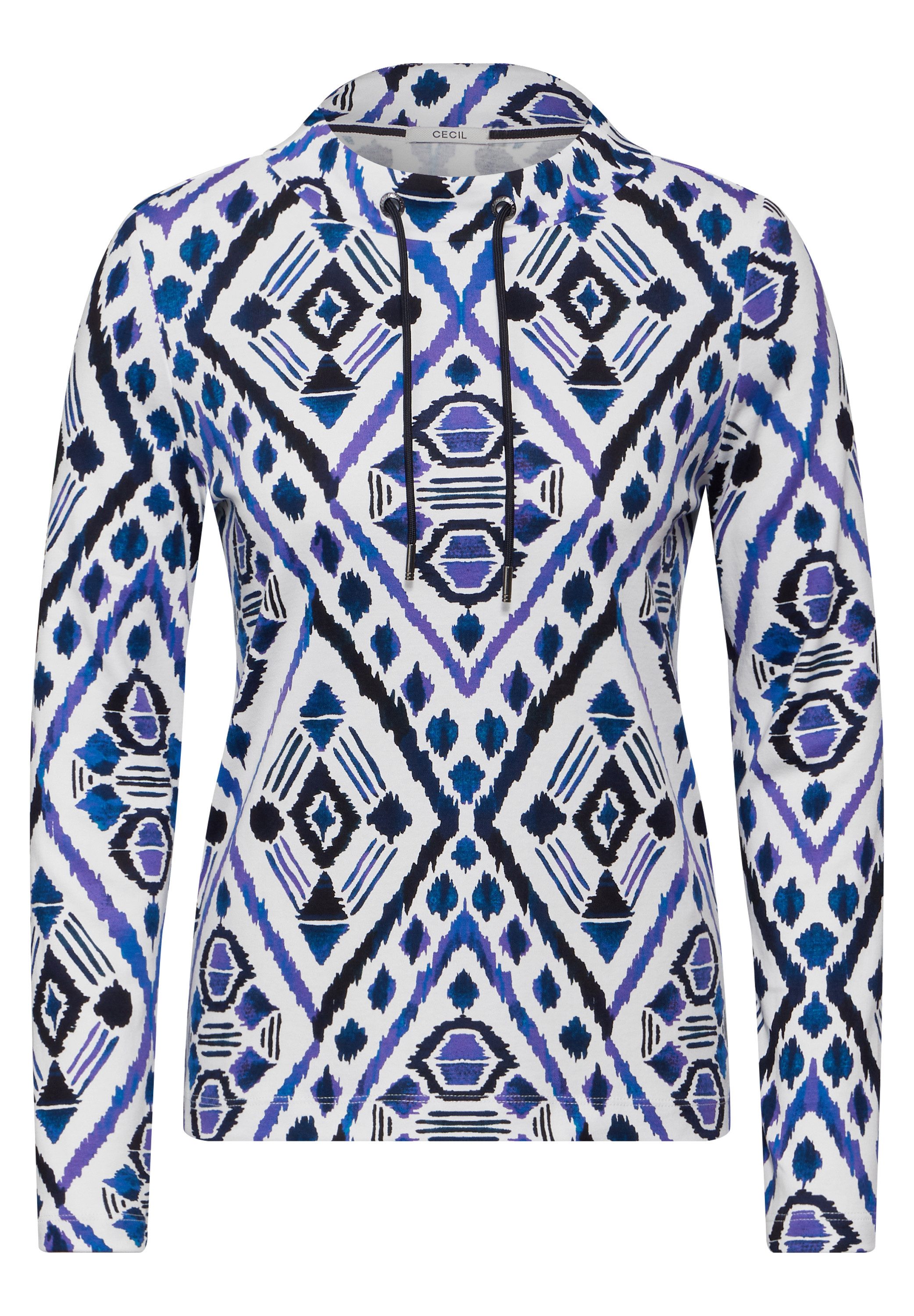 Cecil Shirt met lange mouwen met grafisch patroon