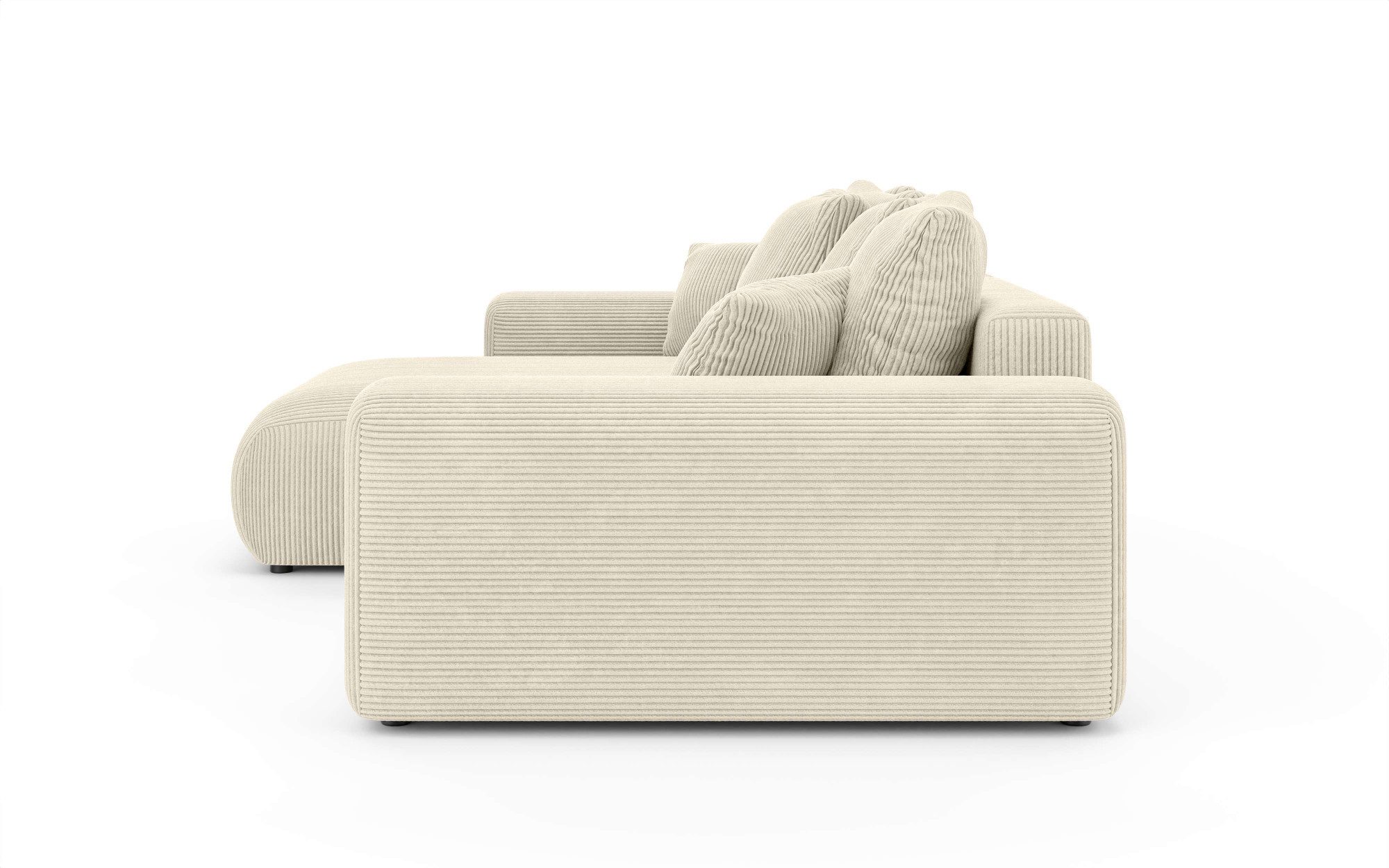 Home affaire Hoekbank LAKESIDE met bedfunctie en bedlade, B/D/H 257/166/84 cm L-vorm, recamiere aan beide zijden monteerbaar, golfondersteuning