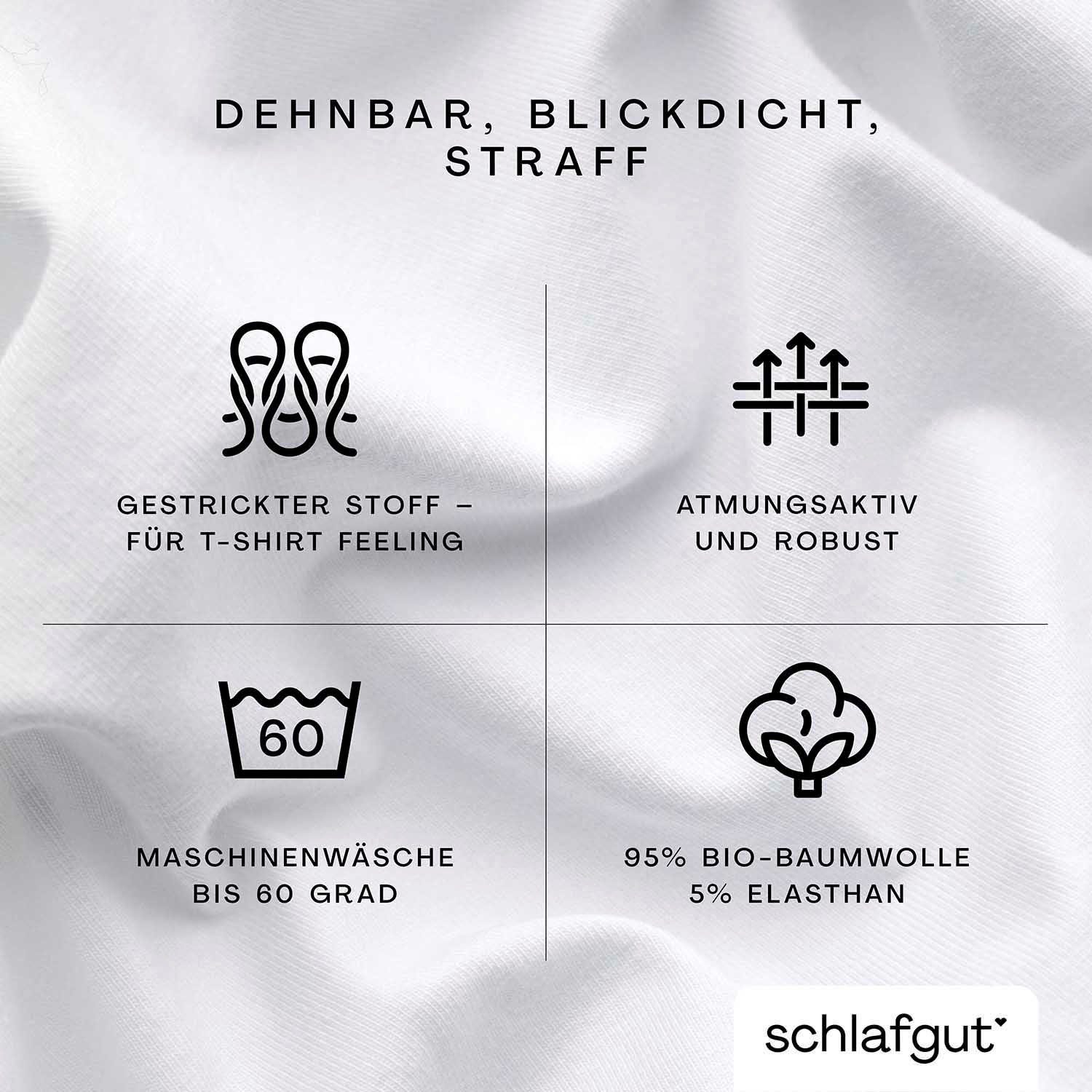 Schlafgut Hoeslaken PURE TOPPER in maat 90x200, 140x200 of 180x200 cm, hoes voor topper van 100% biologische katoen, voor matrassen tot 10 cm hoogte, beddengoed (1 stuk)