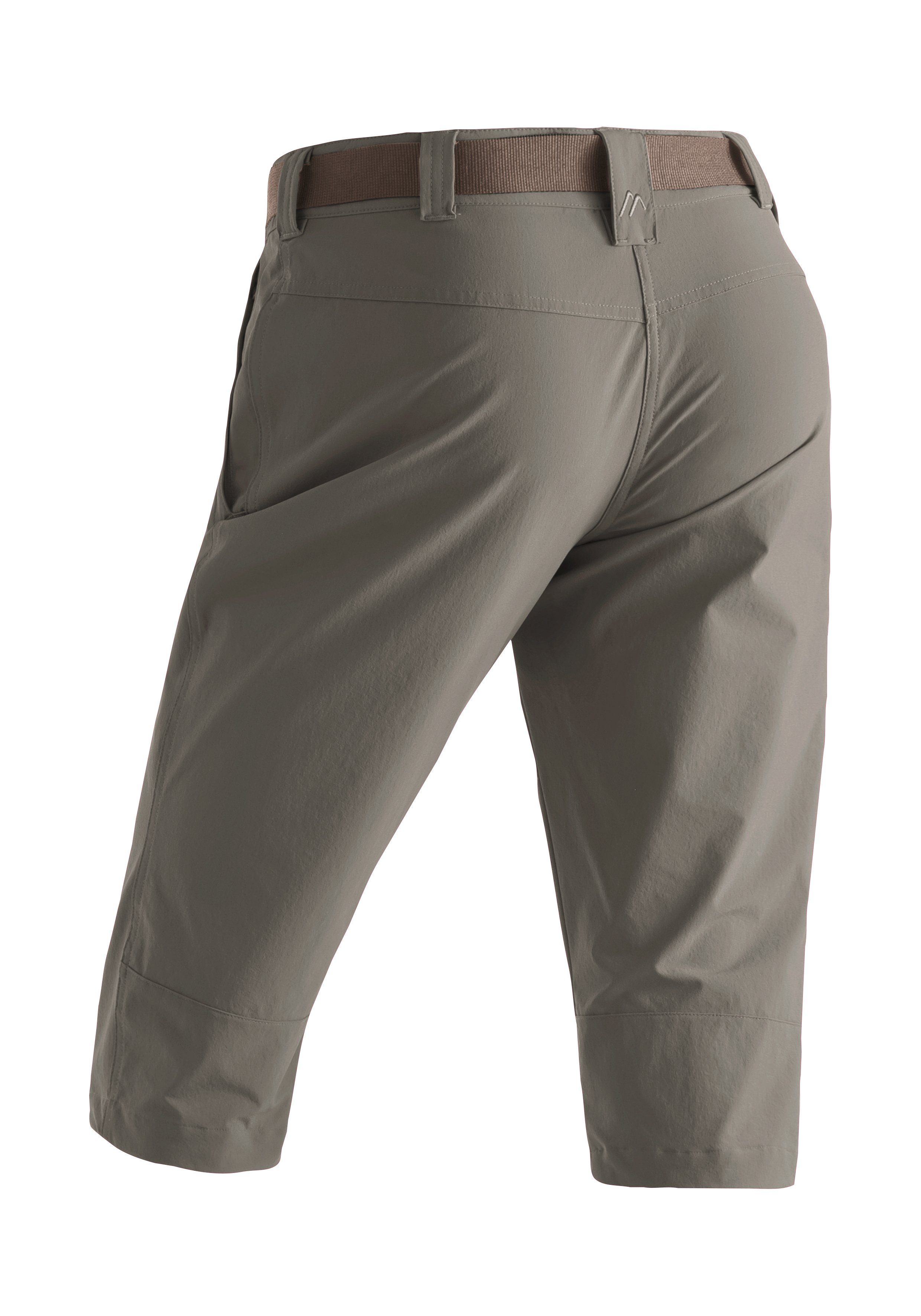 Maier Sports Capribroek Inara slim 3/4 Dames wandelbroek, ademende outdoorbroek, 3/4 broek met 3 zakken
