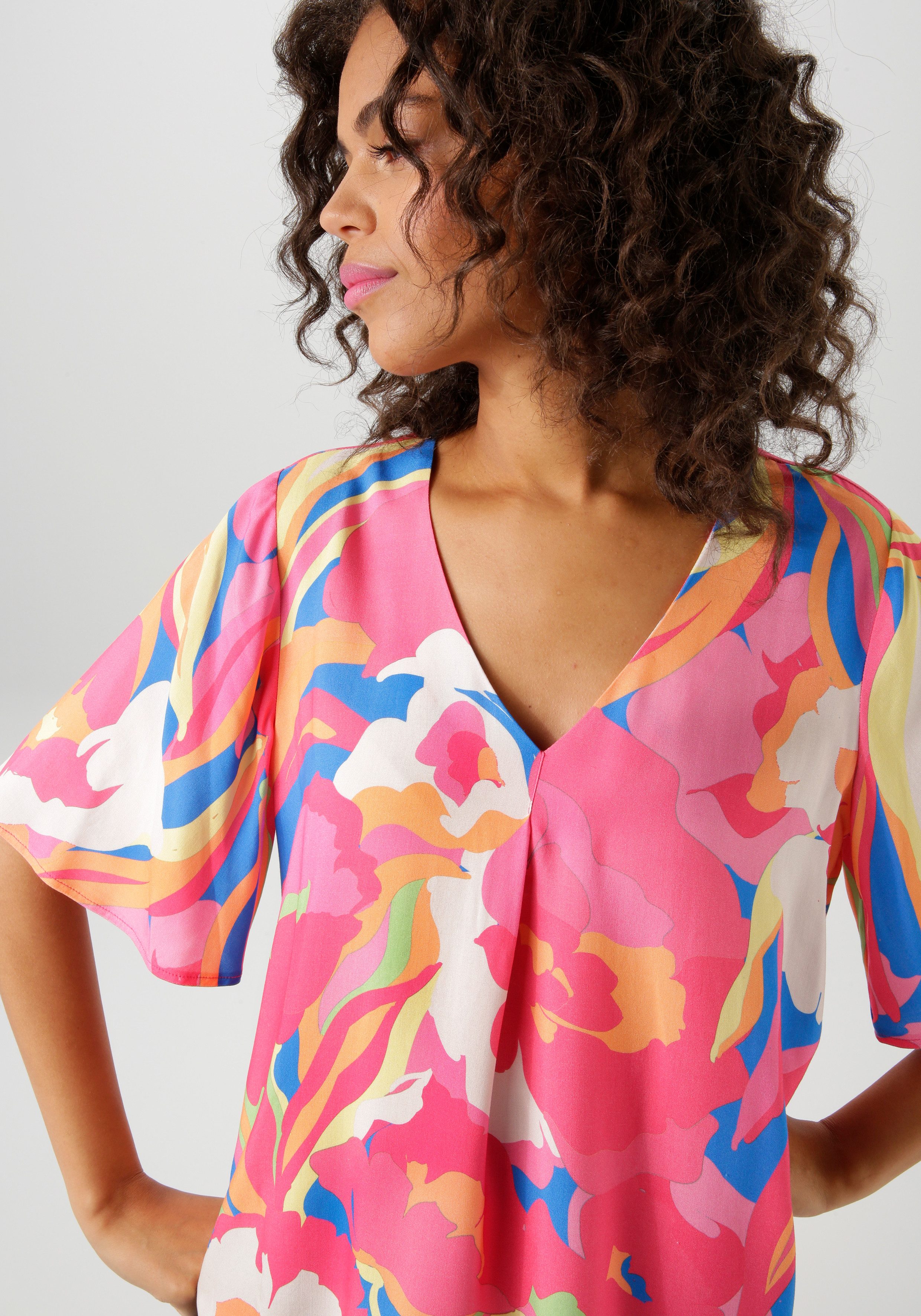 Aniston CASUAL Blouse zonder sluiting met fantasierijke grafische print