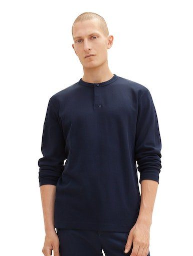 Tom Tailor Shirt met lange mouwen uit gestructureerde stof