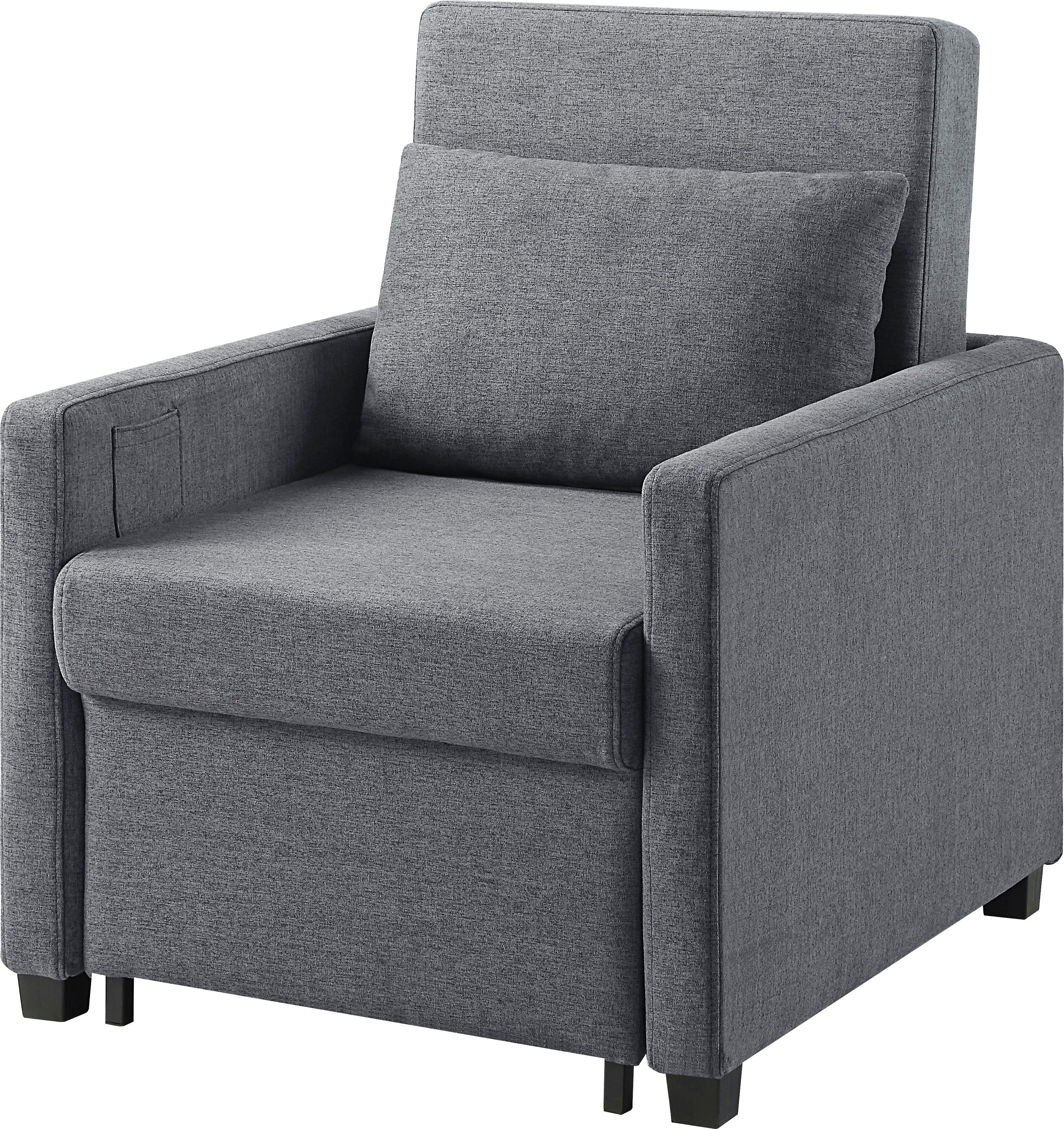 ATLANTIC home collection Relaxfauteuil Jerry met slaapfunctie, als logeerbed en inclusief kussens