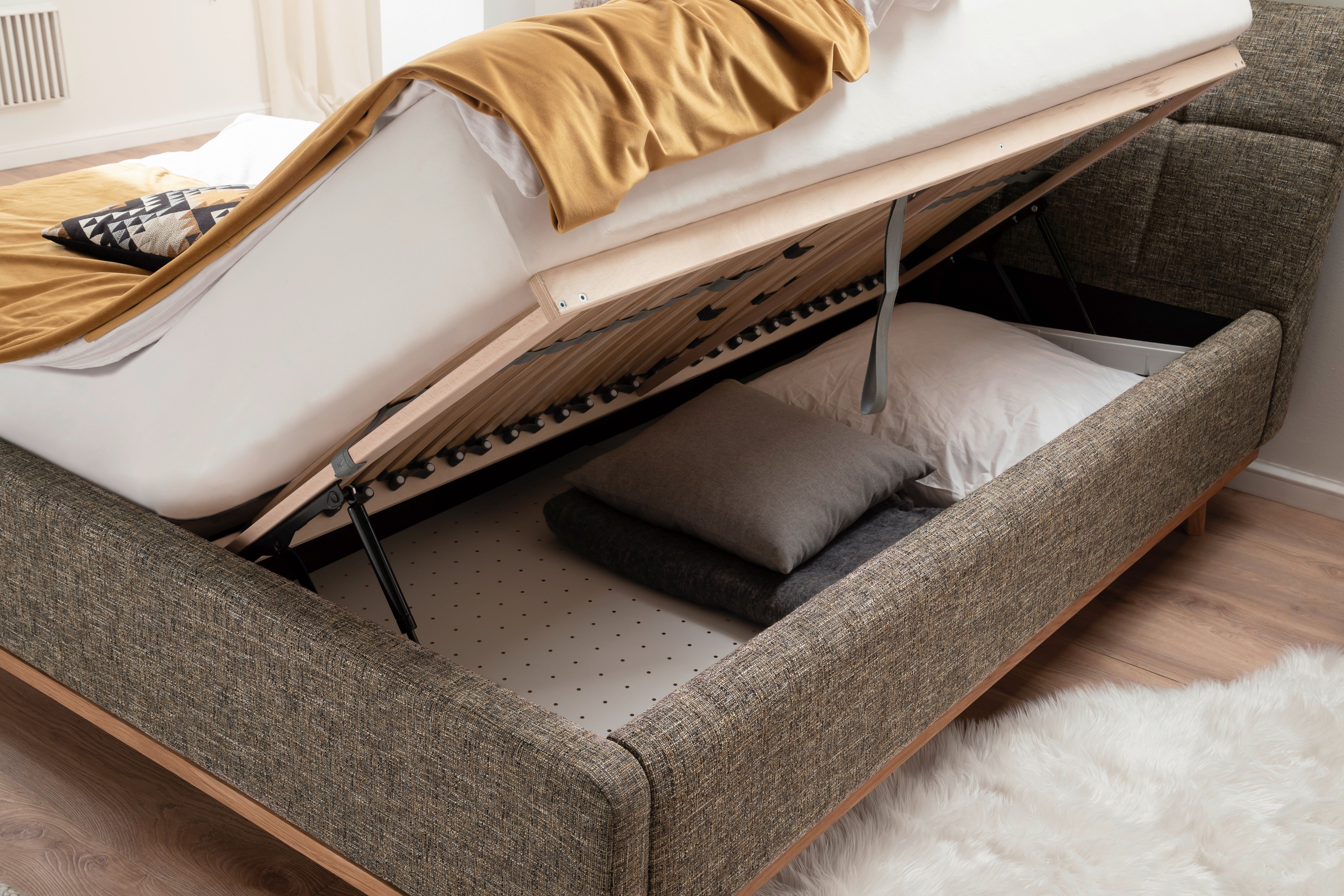 meise.möbel Gestoffeerd bed Mila met bedkist